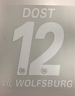 Original Trikot - Flock VfL Wolfsburg 20cm - DOST 12 - sportiger.de