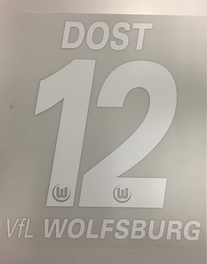 Original Trikot - Flock VfL Wolfsburg 20cm - DOST 12 - sportiger.de