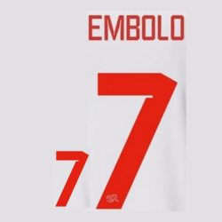 Original WM 2022 SFV SCHWEIZ Away Trikot - Flock - EMBOLO 7 - sportiger.de