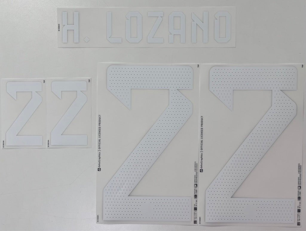 Original WM 2022 Trikot - Flock Mexiko 26cm - H. LOZANO 22 - sportiger.de