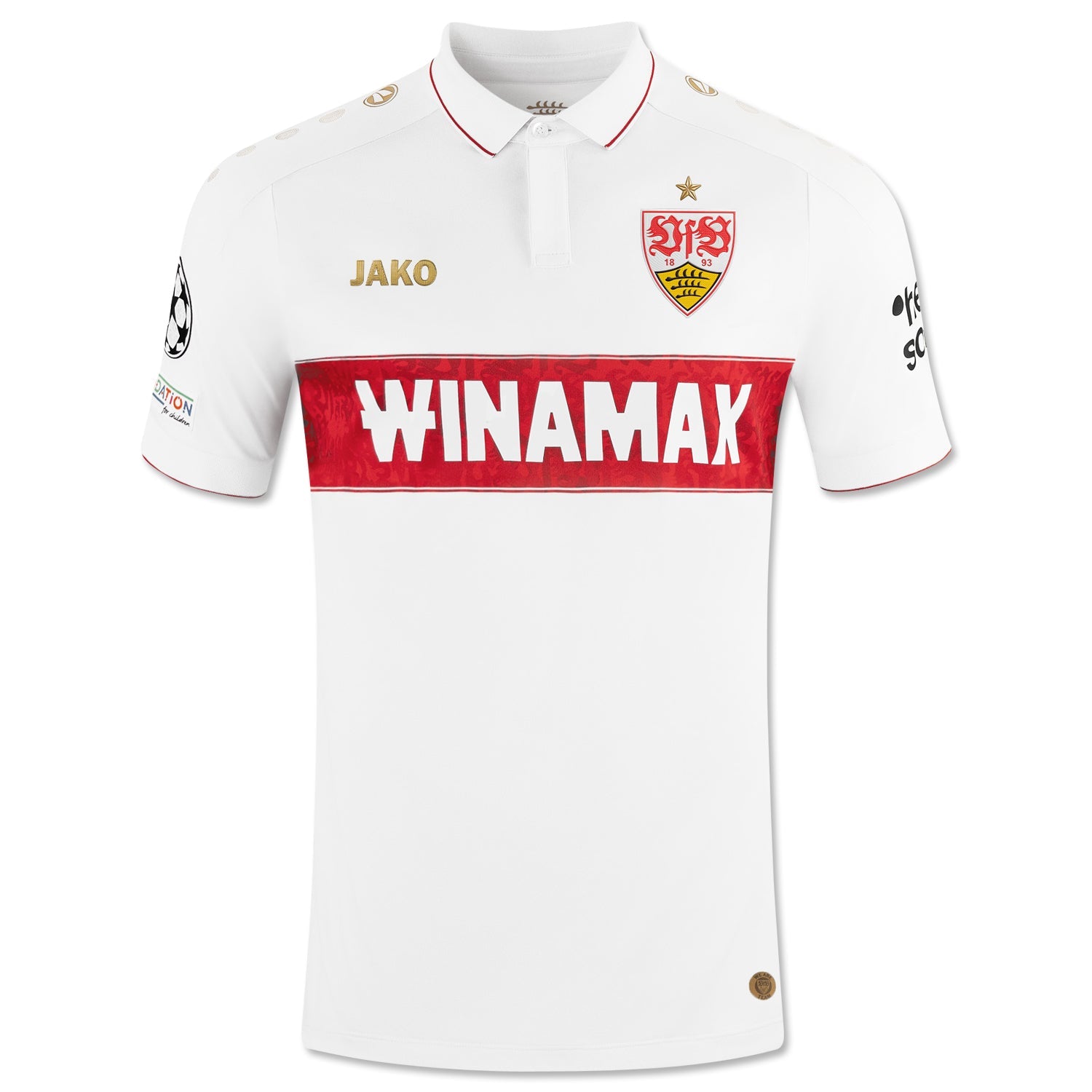 JAKO VfB Stuttgart Replica Trikot Home Jersey – Offizielles Lizenzprodukt Mit 3D-PU-Logo, V-Ausschnitt & Brustring – Für Fans Und Sammler JAKO VfB Stuttgart Replica Trikot Home Jersey – Offizielles Lizenzprodukt Mit 3D-PU-Logo, V-Ausschnitt & Brustring – Für Fans Und Sammler