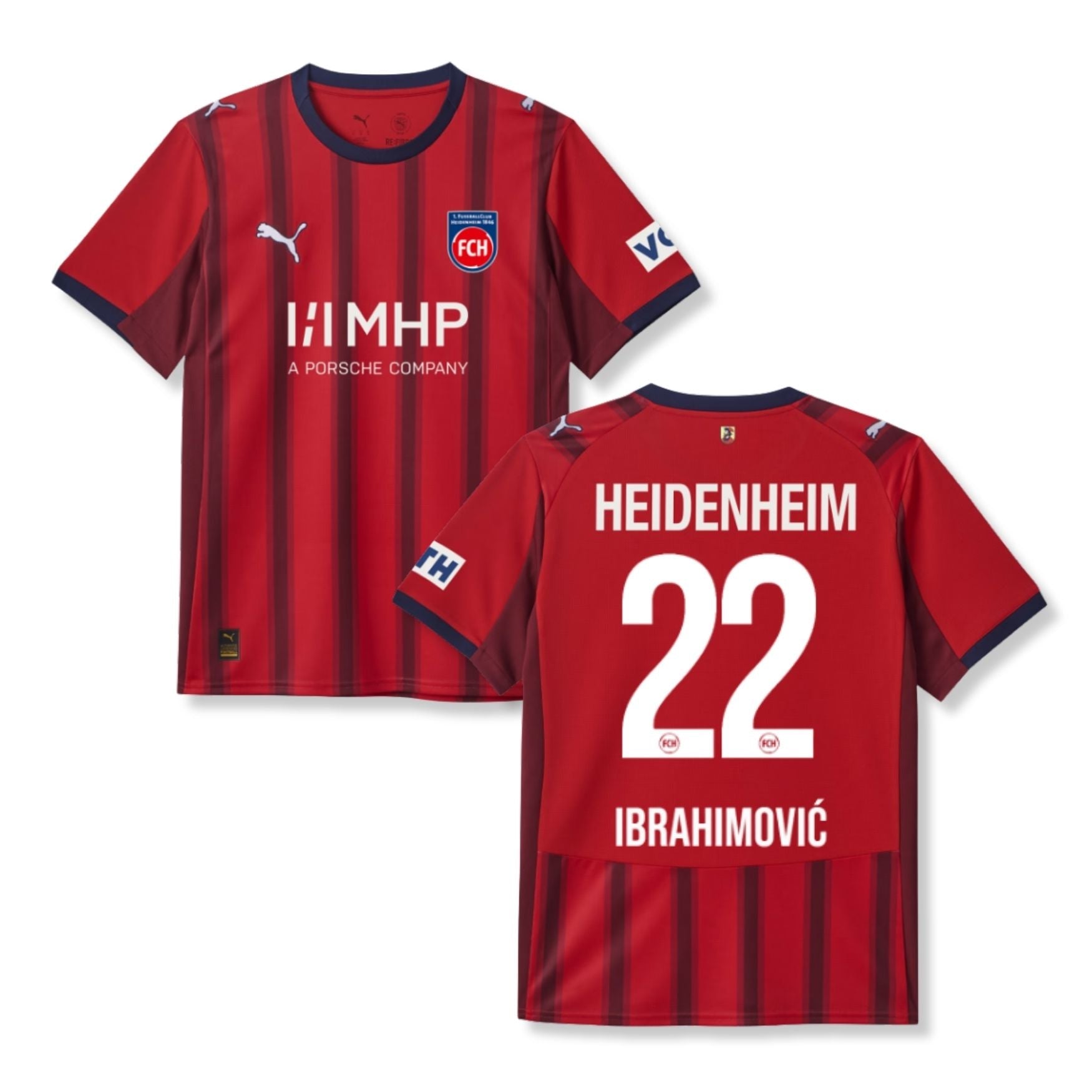 1. FC HEIDENHEIM 1846 Trikot Home Herren 25 / 26 - IBRAHIMOVIĆ 22 - sportiger.de