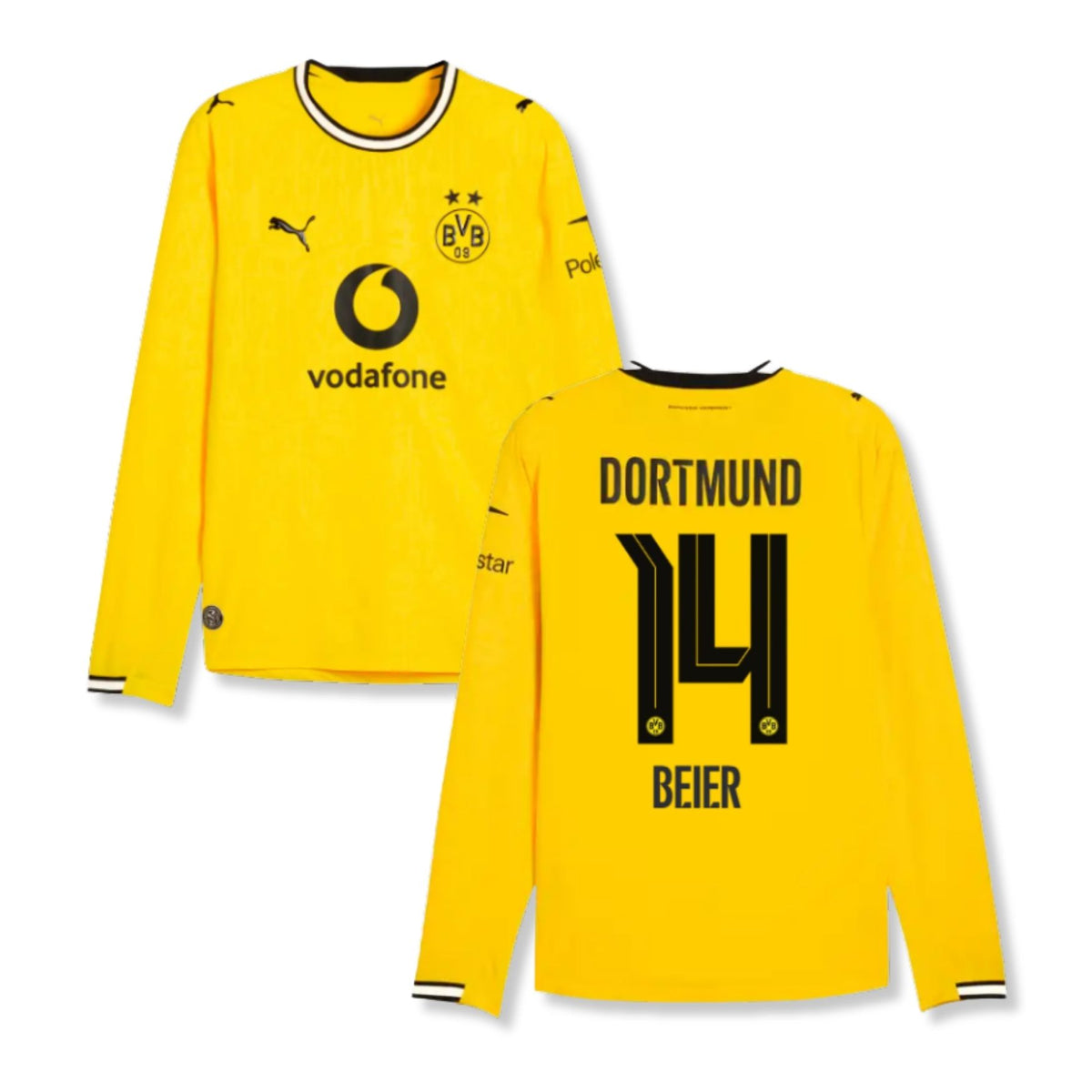 Maillot domicile BVB BORUSSIA DORTMUND hommes manches longues 26 / 27 - BEIER 14
