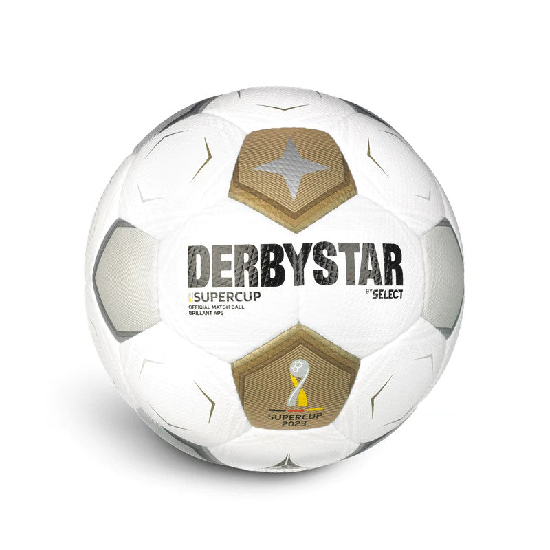 derbystar SUPER CUP BRILLANT APS V23 Spielball Gr. 5 weiß-gold-silber