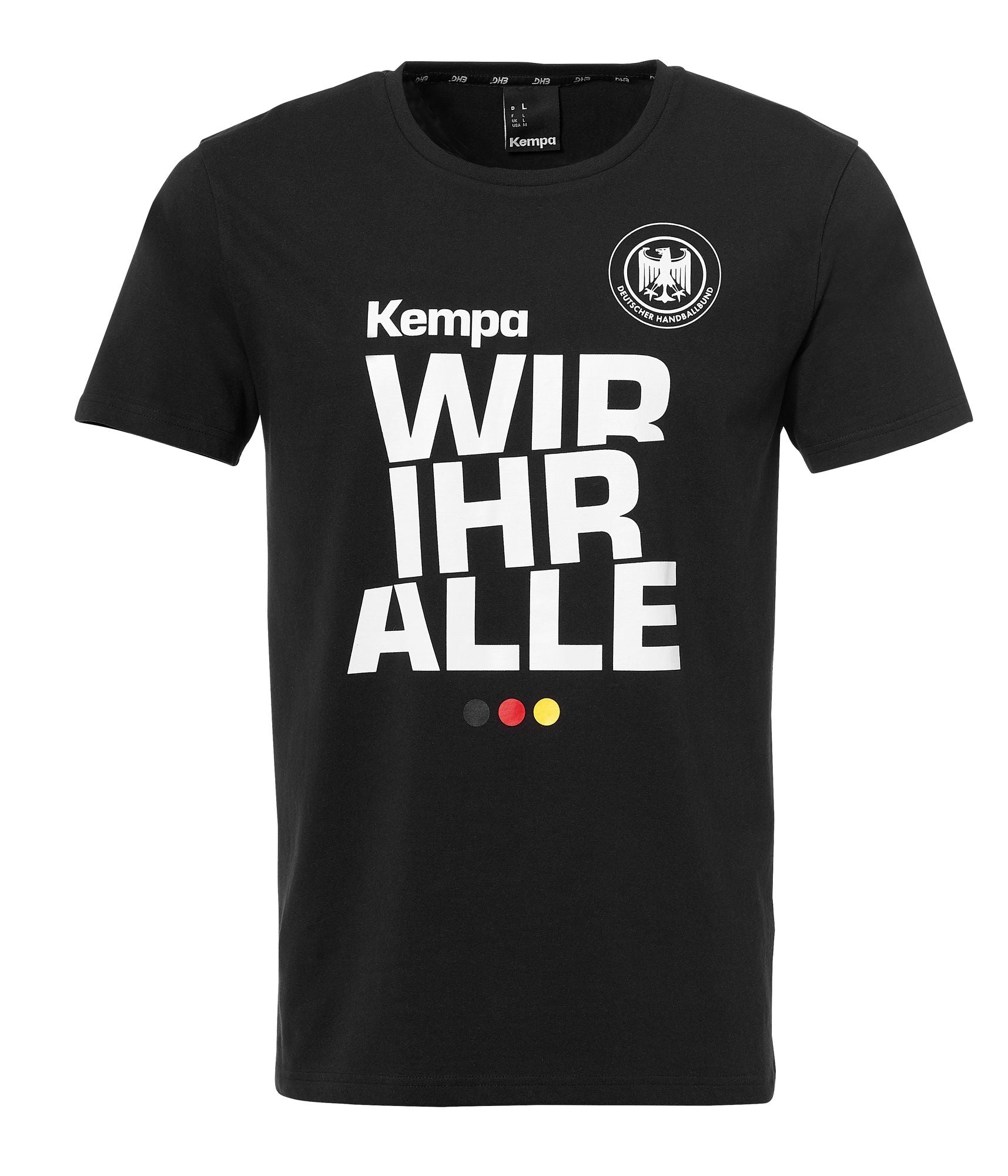 kempa DHB T-SHIRT Herren schwarz