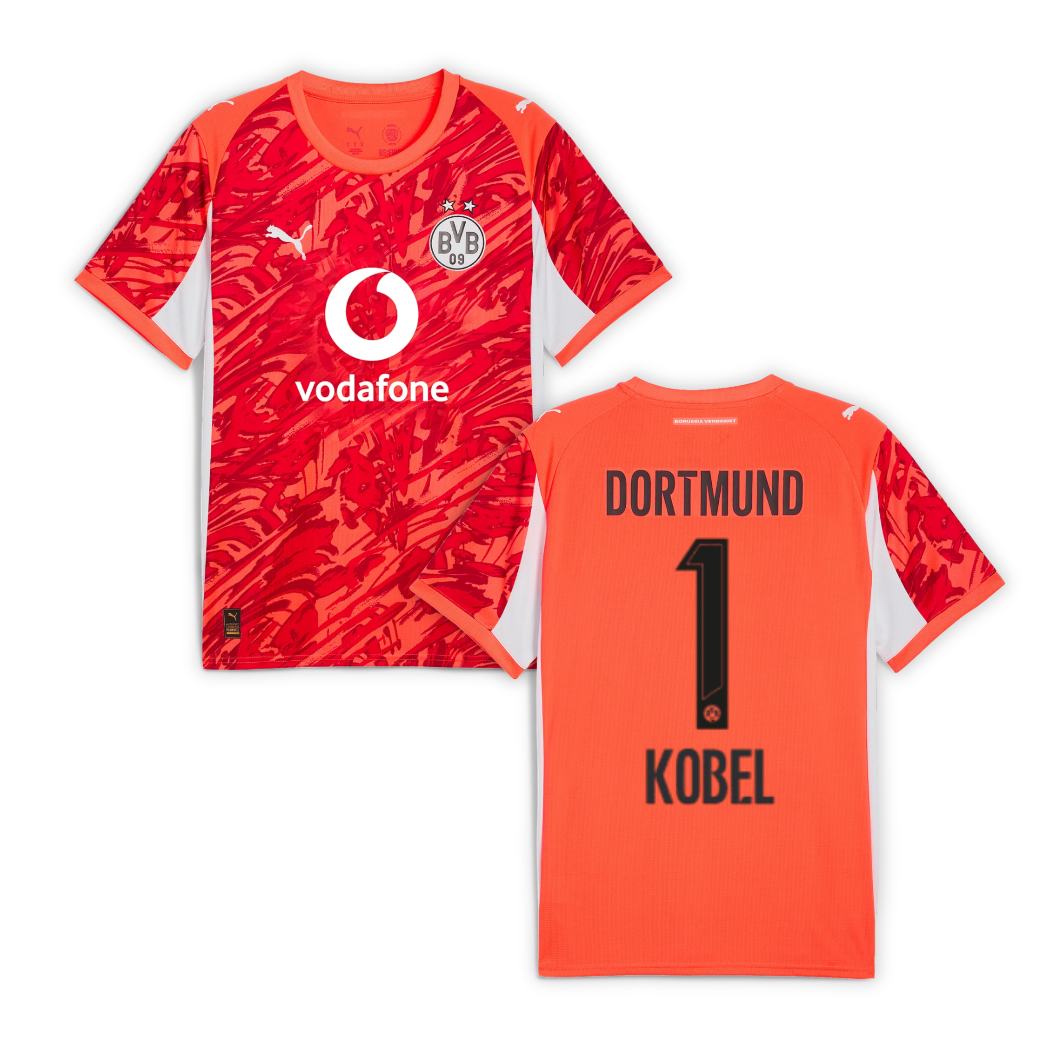 BVB BORUSSIA DORTMUND Trikot Torwart Herren rot 25 / 26 - KOBEL 1