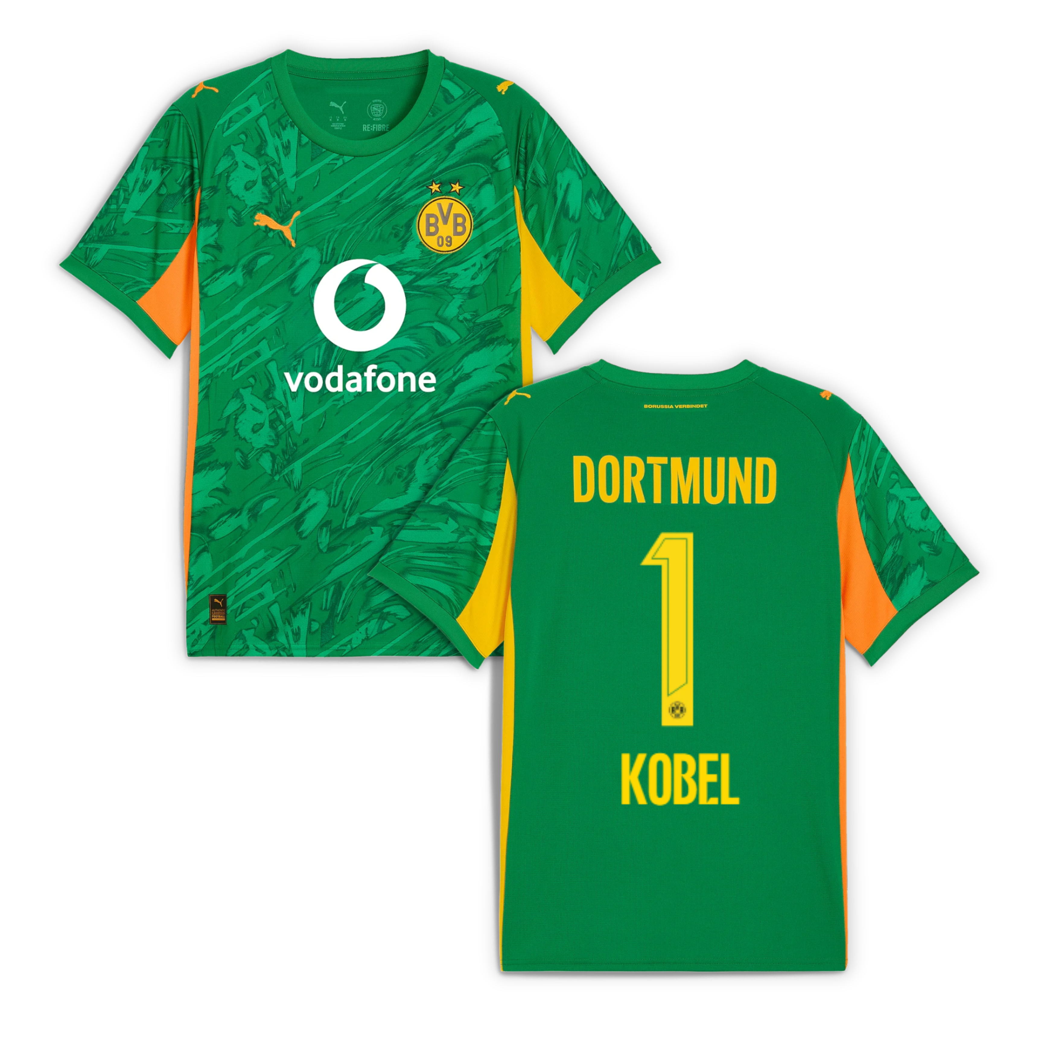 BVB BORUSSIA DORTMUND Trikot Torwart Herren grün 25 / 26 - KOBEL 1