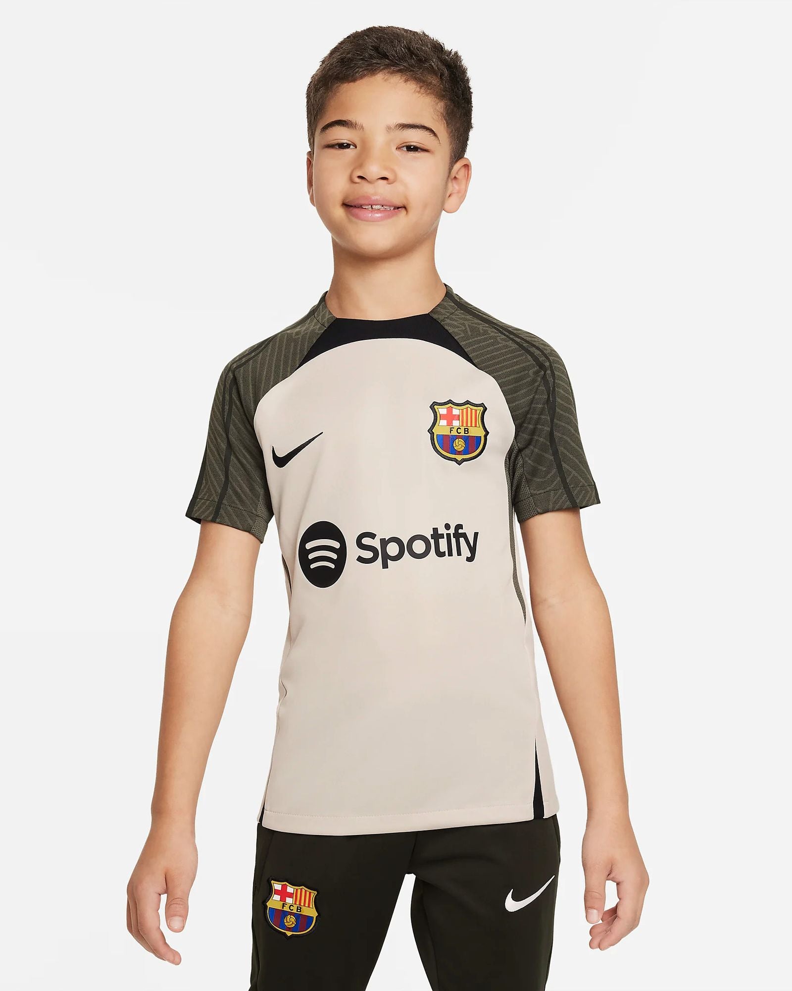 FC BARCELONA STRIKE Shirt Kinder beige-grün