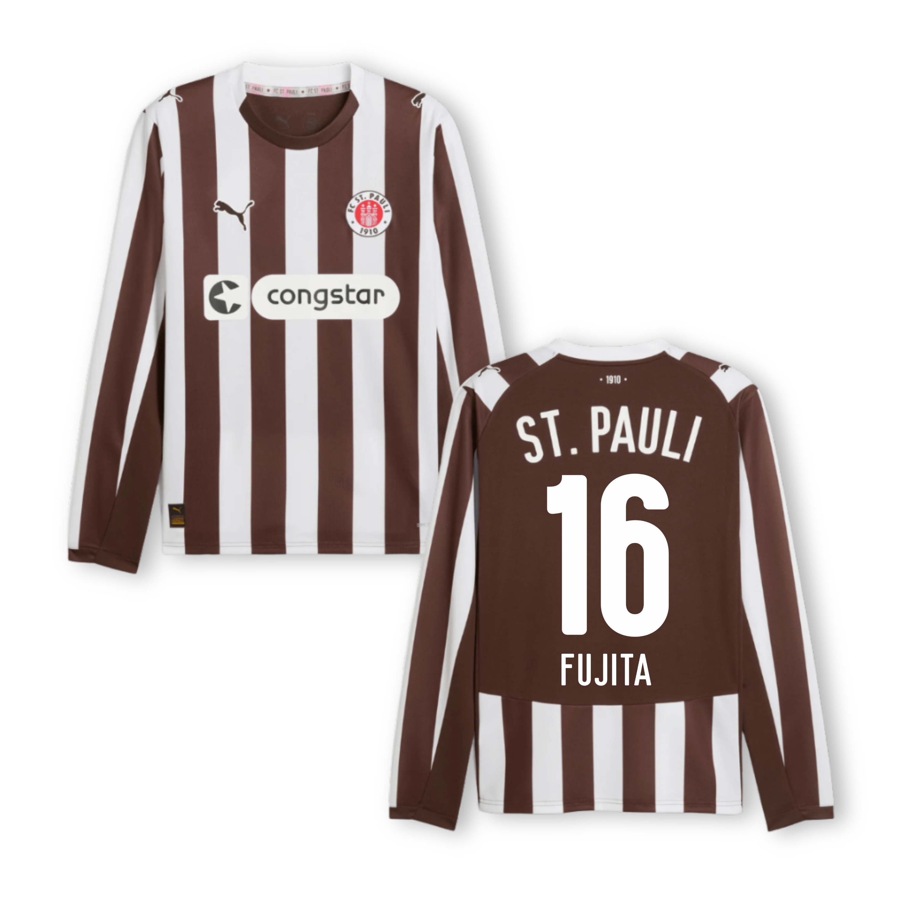 FCSP ST. PAULI Trikot Home Herren langarm 25 / 26 - FUJITA 16