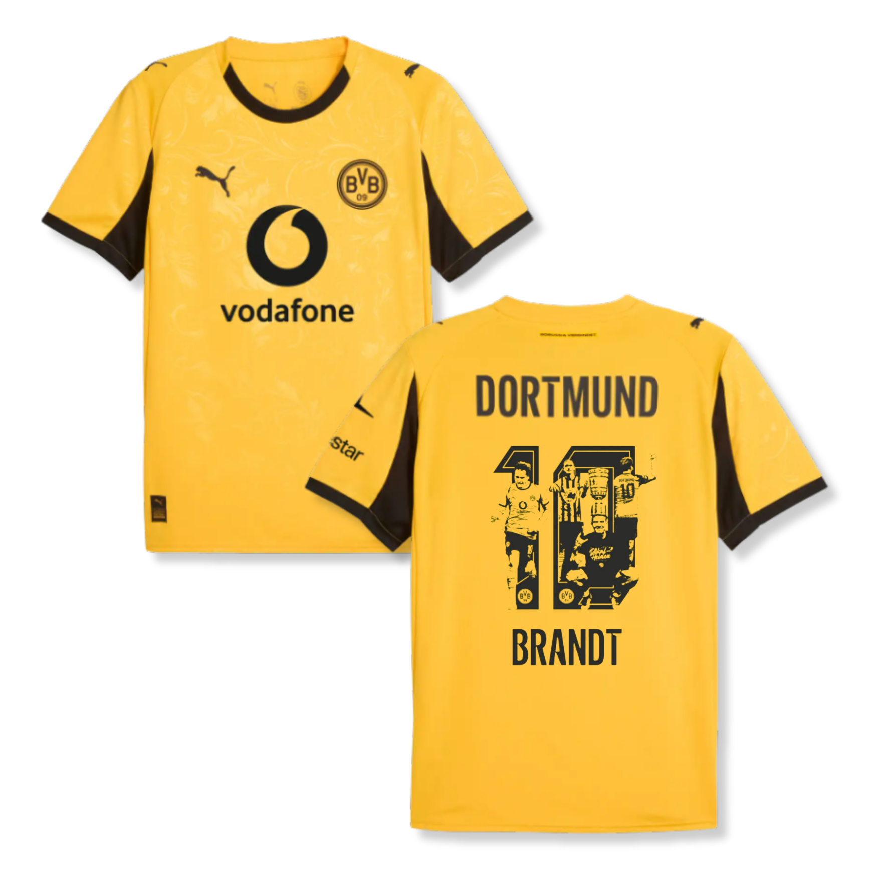 BVB BORUSSIA DORTMUND AUTHENTIC Trikot Cup Herren 25 / 26 - BRANDT 10 (Abschiedsflock)