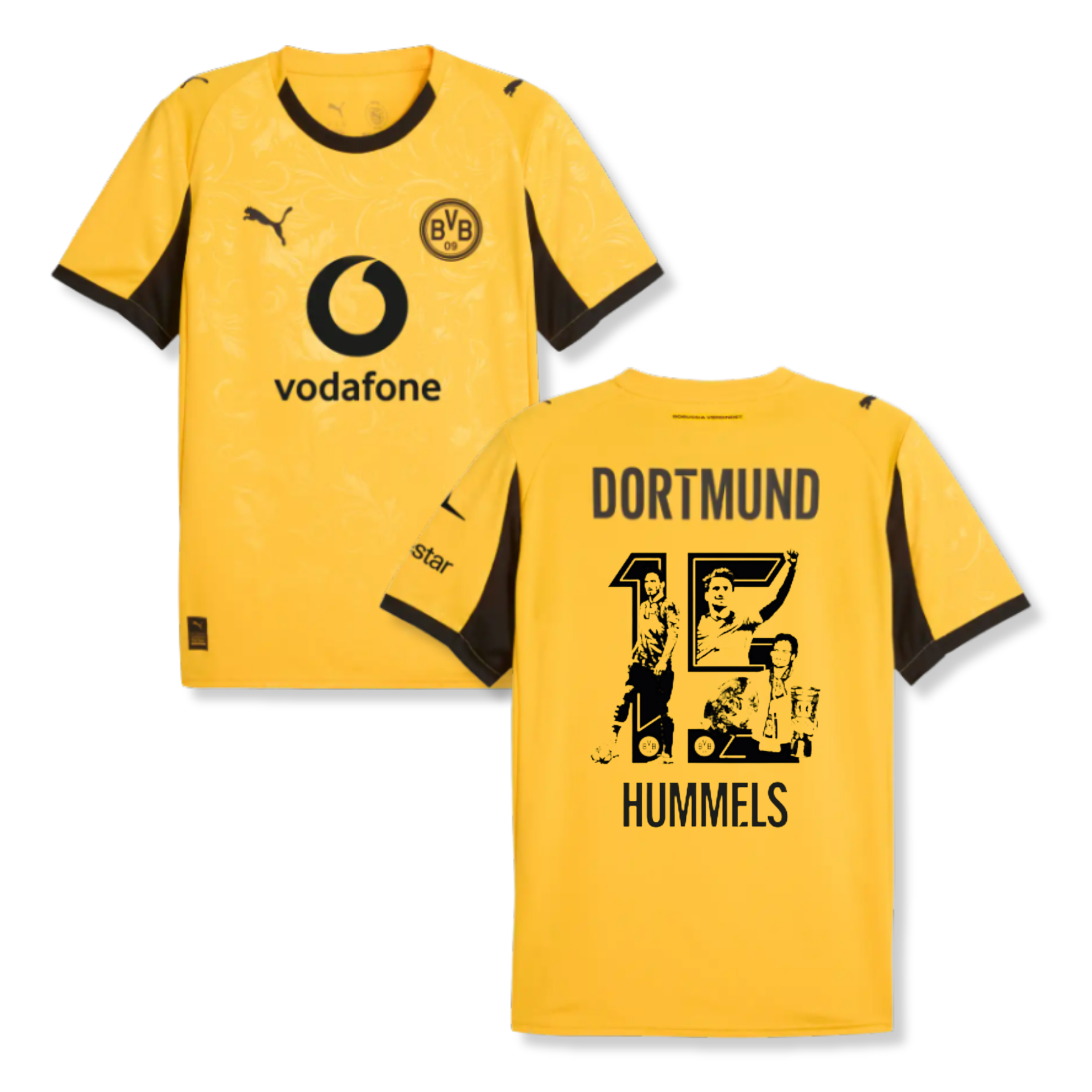 BVB BORUSSIA DORTMUND AUTHENTIC Trikot Cup Herren 25 / 26 - HUMMELS 15 (Abschiedsflock)