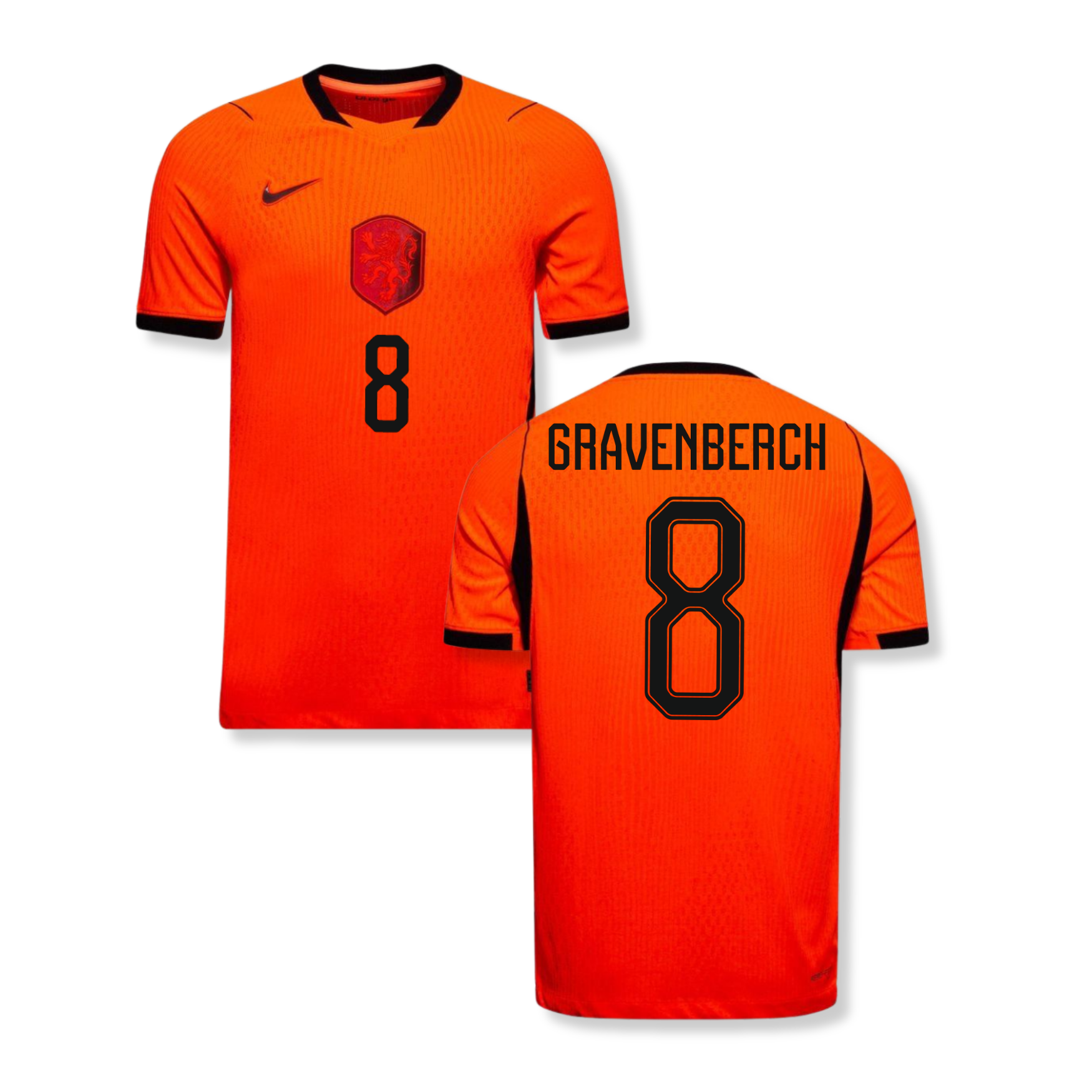 KNVB NIEDERLANDE Trikot Home Herren WM 2026 - GRAVENBERCH 8 (Fan-Style)