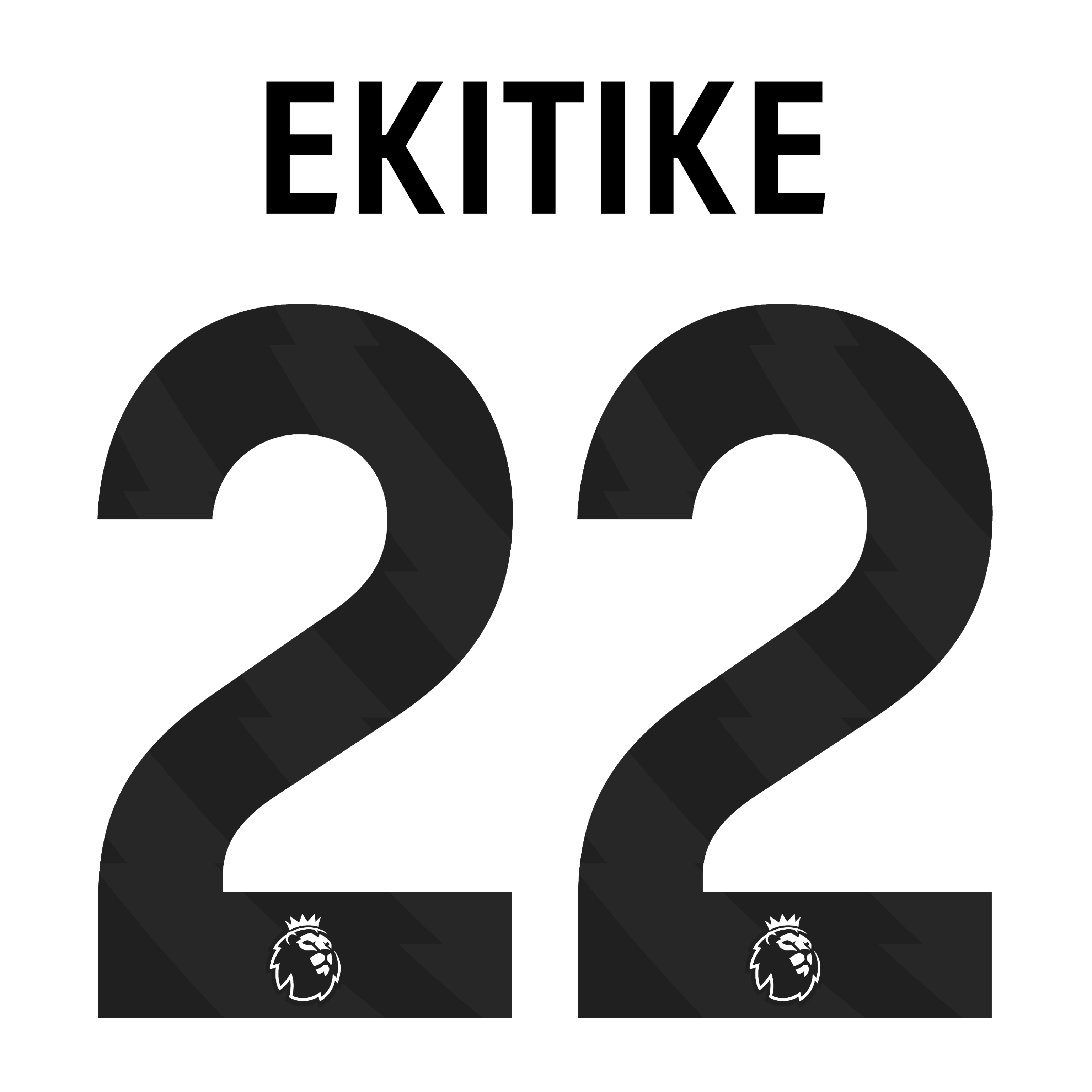 Original 25 / 26 Premier League Trikot-Flock 25cm - EKITIKE 22
