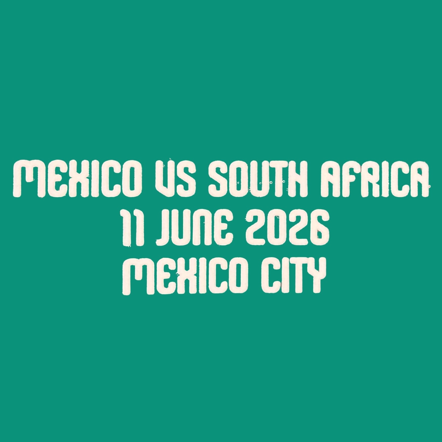 Original FMF MEXIKO Home Trikot Match Detail/Spielpaarung WM 2026 MEXICO VS SOUTH AFRICA 11 JUNE 2026 MEXICO CITY