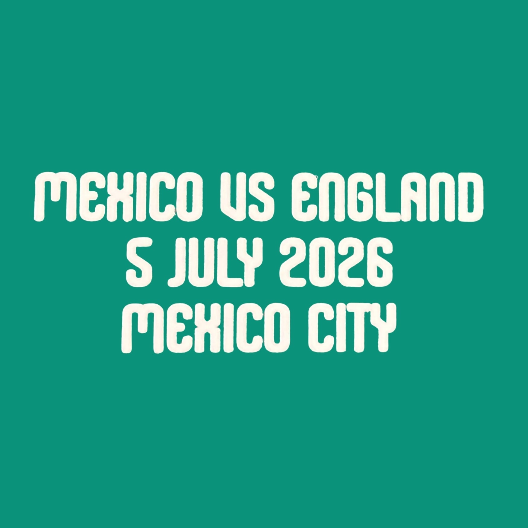 Original FMF MEXIKO Home Trikot Match Detail/Spielpaarung WM 2026 MEXICO VS ENGLAND 5 JULY 2026 MEXICO CITY