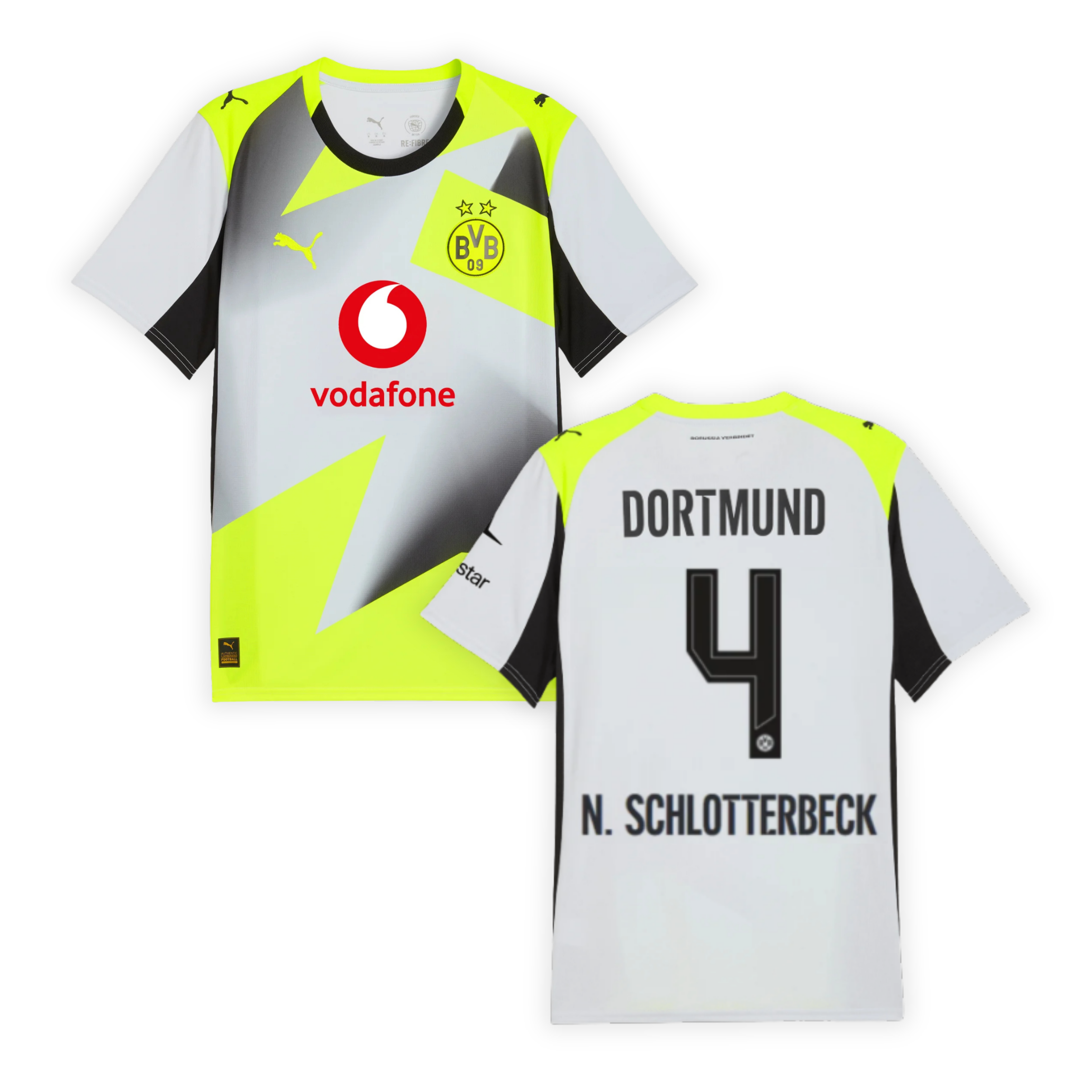 BVB BORUSSIA DORTMUND Trikot Away Herren 25 / 26 - N. SCHLOTTERBECK 4