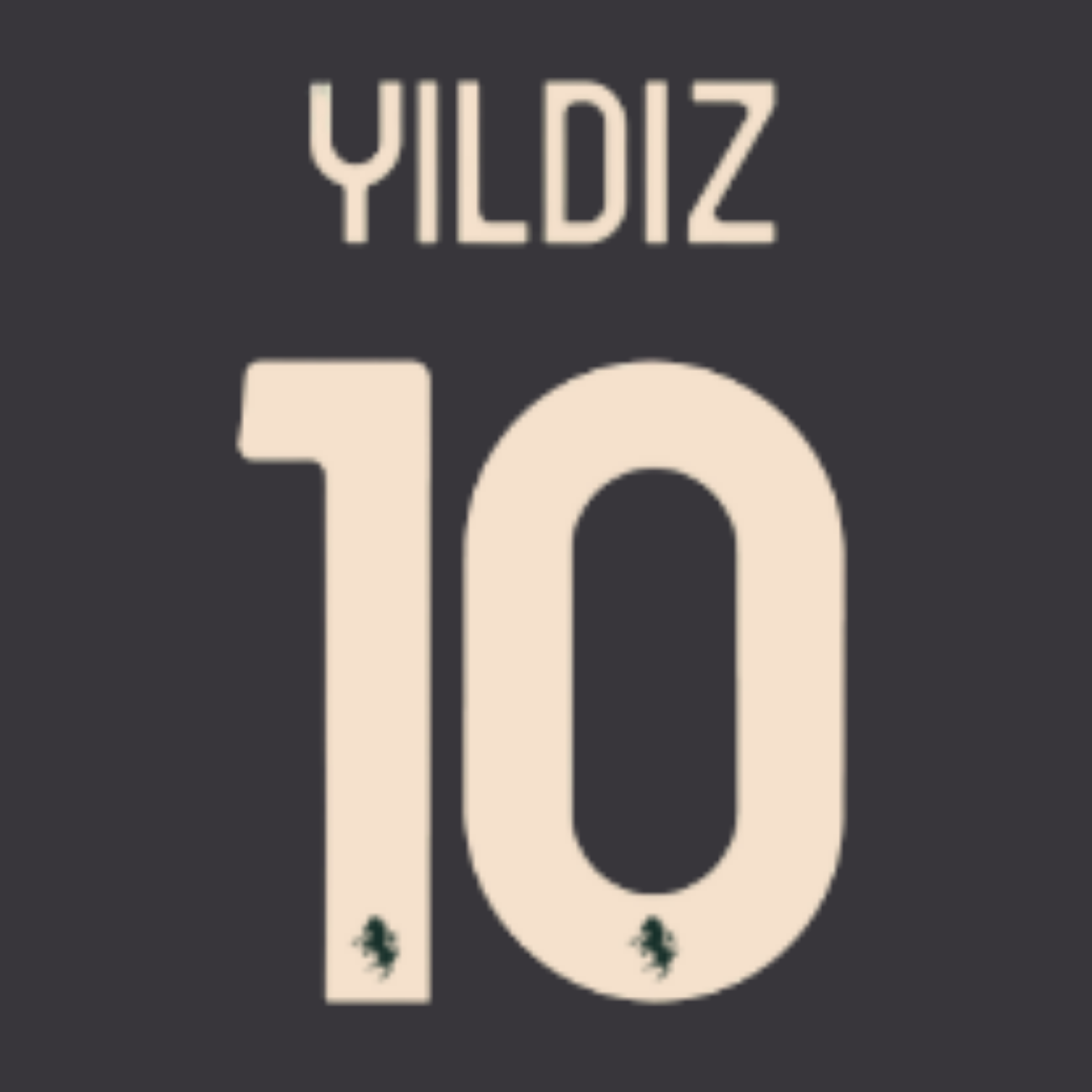 Original 25 / 26 JUVENTUS TURIN 3rd Trikot-Flock - YILDIZ 10