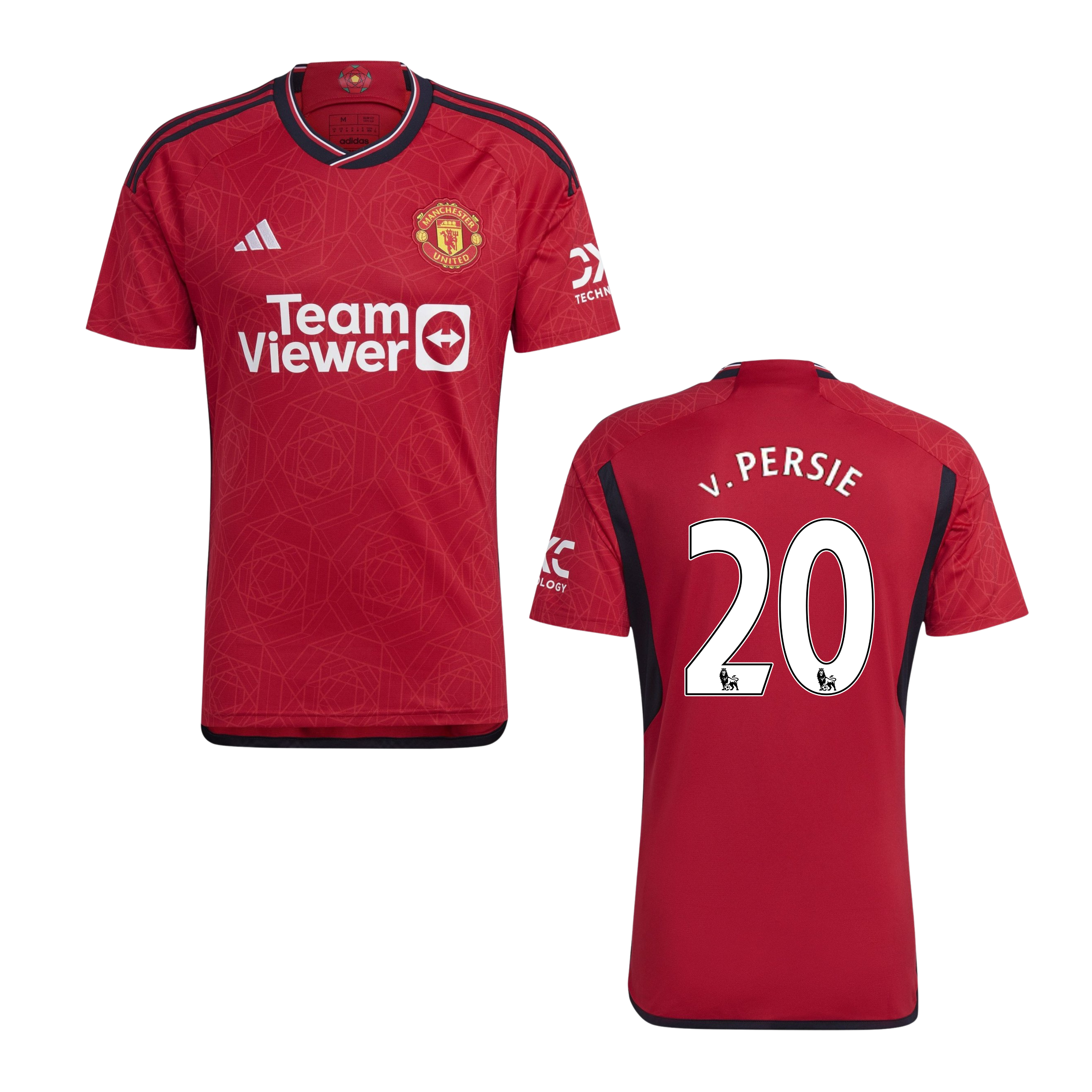 MUFC MANCHESTER UNITED Trikot Home Herren 23 / 24 - v. PERSIE 20 (Legend) (Retro Style)