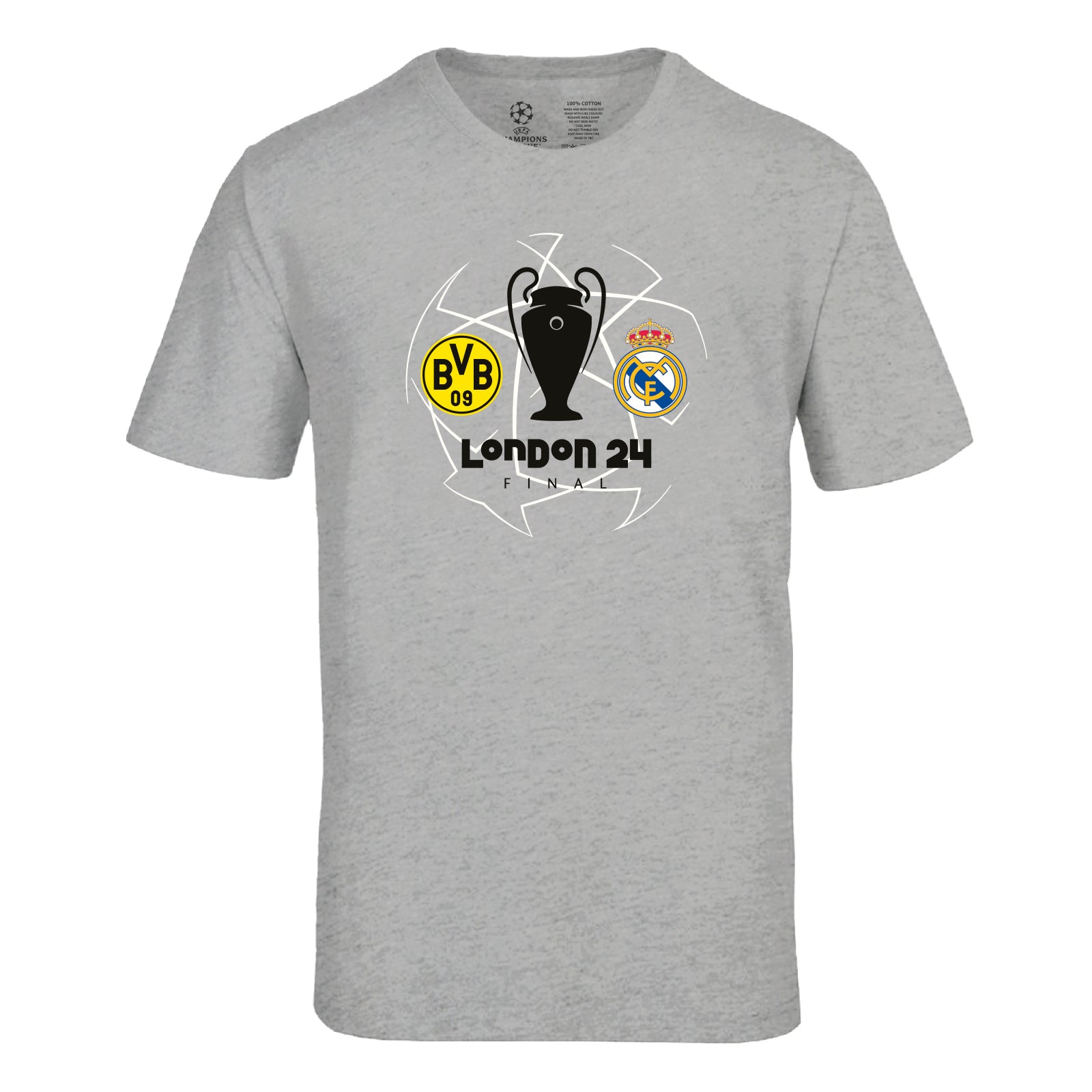 BVB T-Shirt UEFA CL Finale Kinder Grau