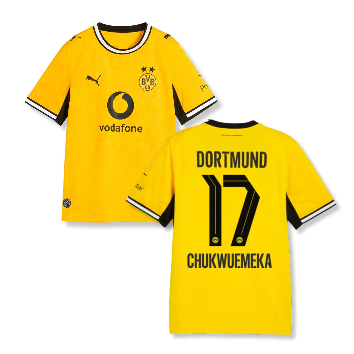 BVB BORUSSIA DORTMUND Authentic Home Jersey Men 26/27 - CHUKWUEMEKA 17