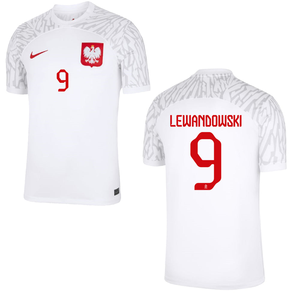 POLEN Trikot Authentic Home Herren WM 2022 - LEWANDOWSKI 9