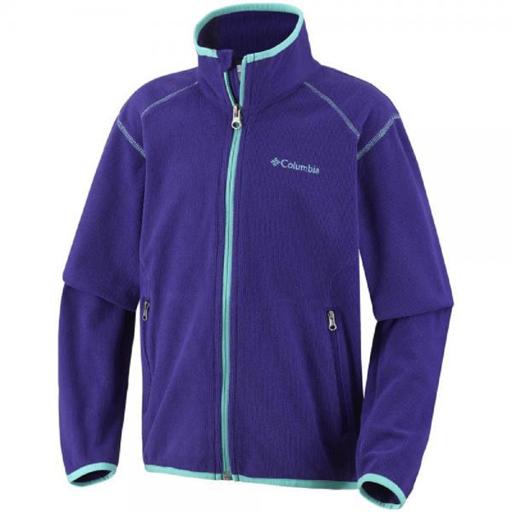 columbia SUMMIT RUSH Fleece Full Zip Jacke Kinder lila-türkis