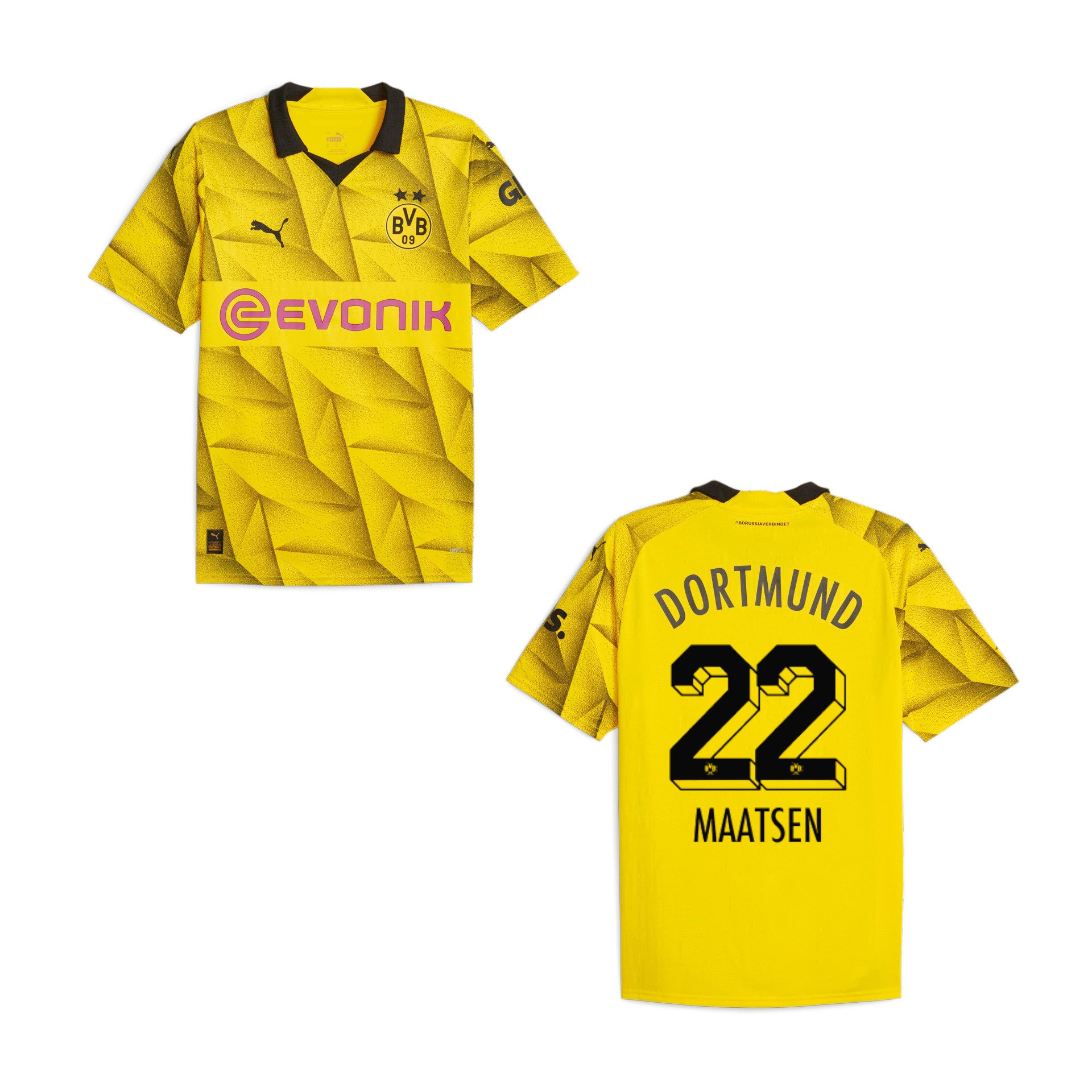 puma BVB BORUSSIA DORTMUND Trikot 3rd Herren 23 / 24 - MAATSEN 22