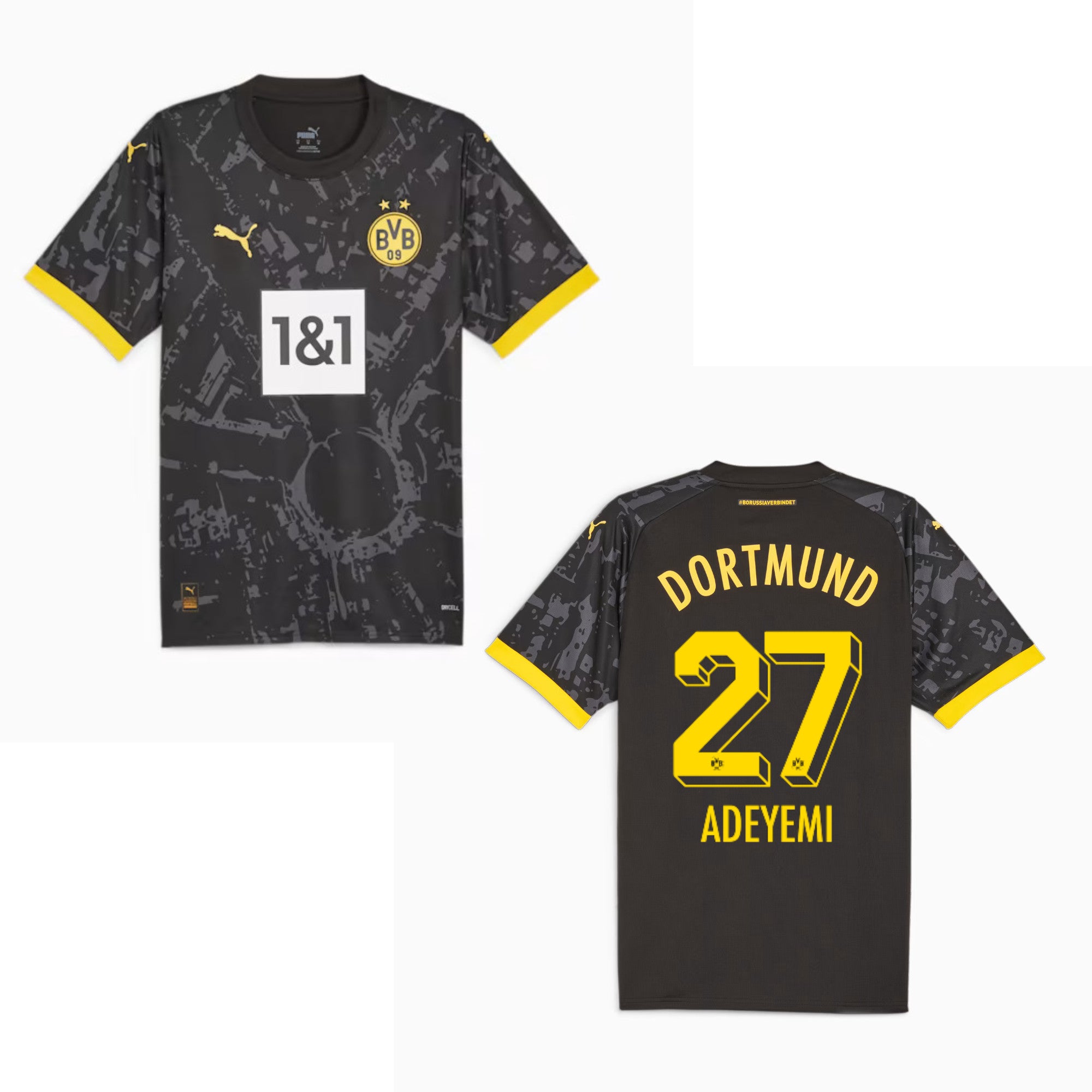 puma BVB BORUSSIA DORTMUND Trikot Away Frauen 23 / 24 - ADEYEMI 27