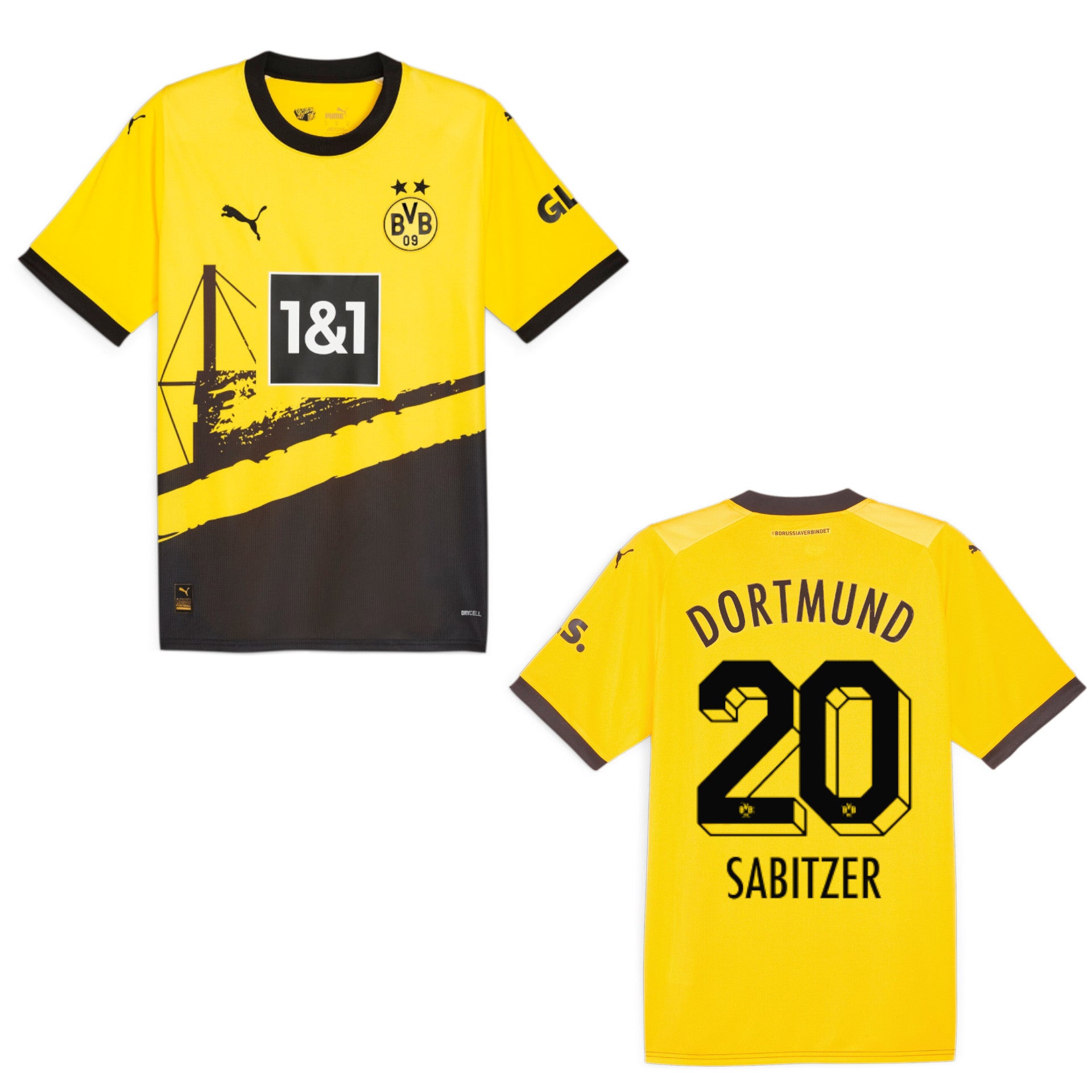 puma BVB BORUSSIA DORTMUND Trikot Home Herren 23 / 24 - SABITZER 20