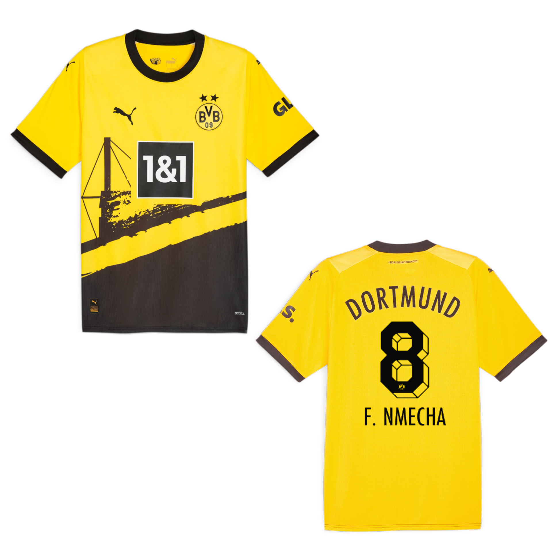 puma BVB BORUSSIA DORTMUND Trikot Home Authentic Herren 23 / 24 - NMECHA 8