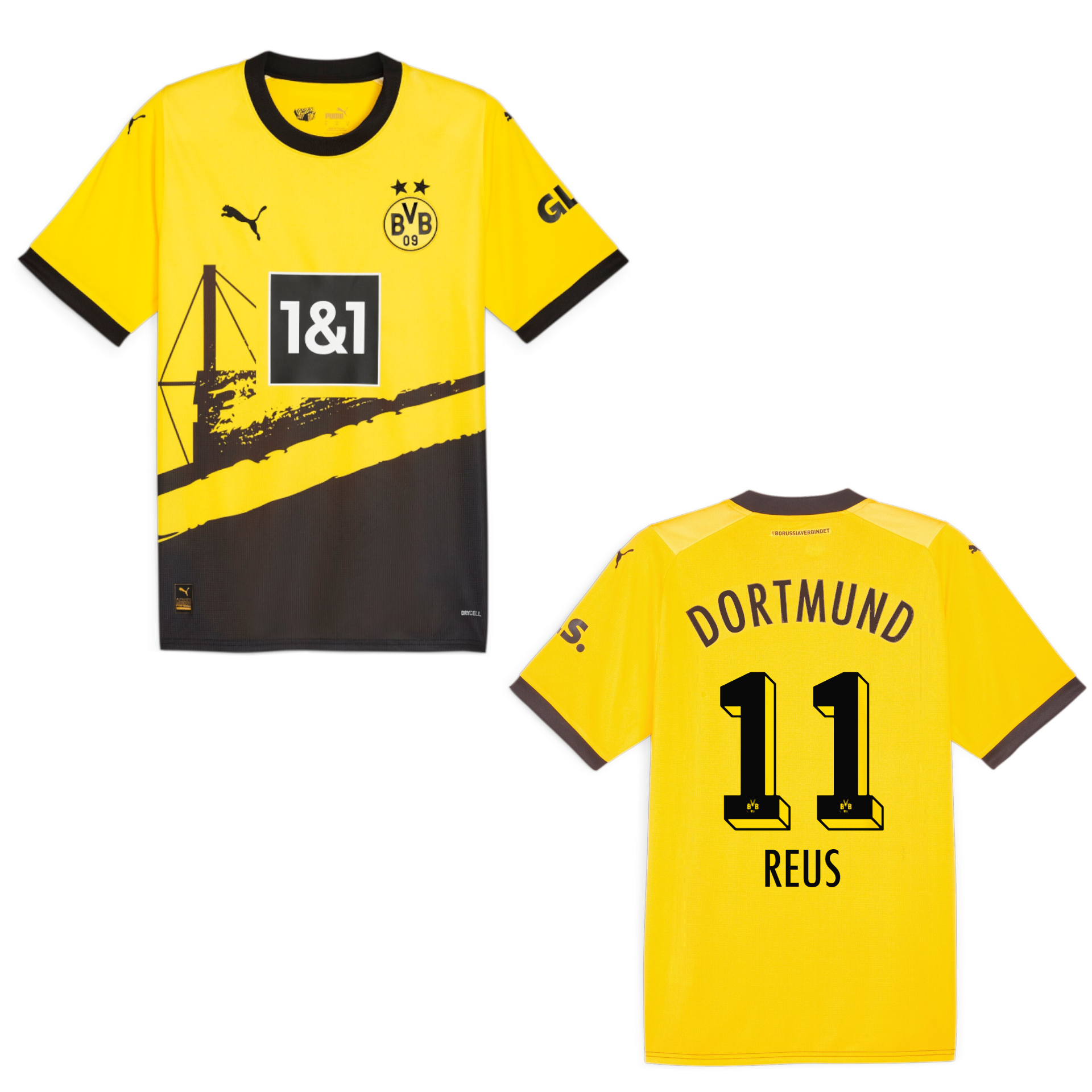 puma BVB BORUSSIA DORTMUND Trikot Home Authentic Herren 23 / 24 - REUS 11