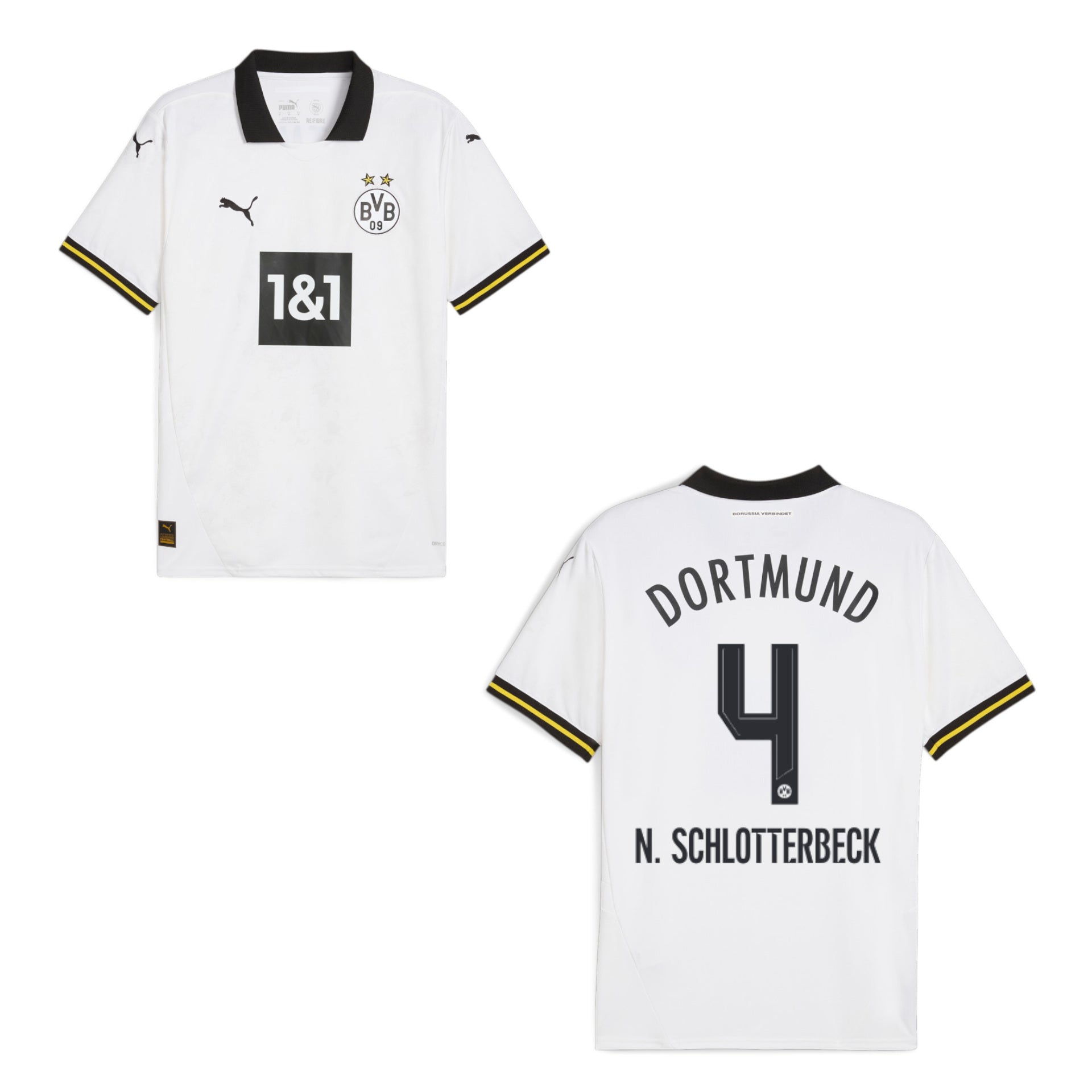 BVB BORUSSIA DORTMUND Trikot 3rd Kinder 24 / 25 - N. SCHLOTTERBECK 4