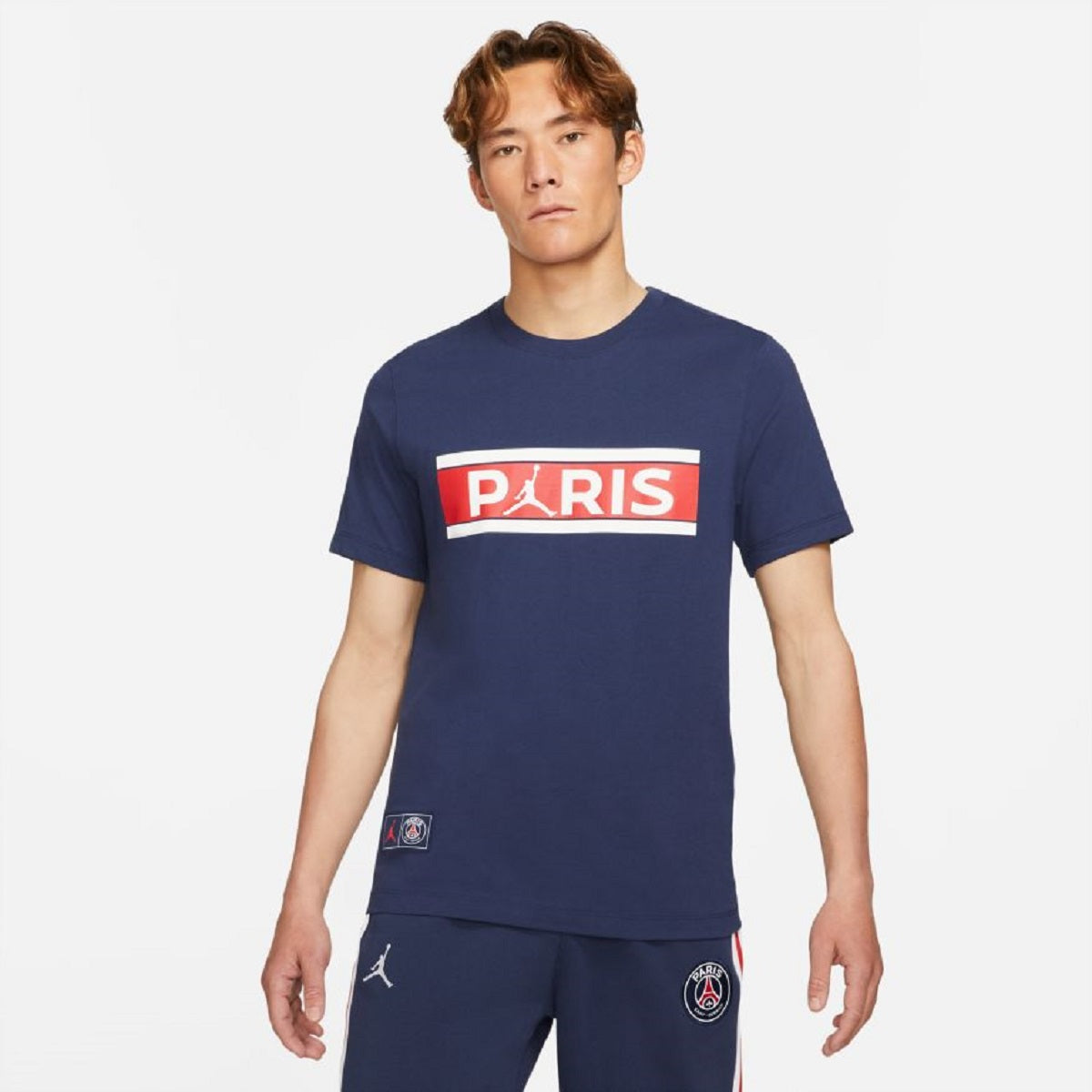 PSG PARIS SAINT-GERMAIN Wordmark T-Shirt Herren blau