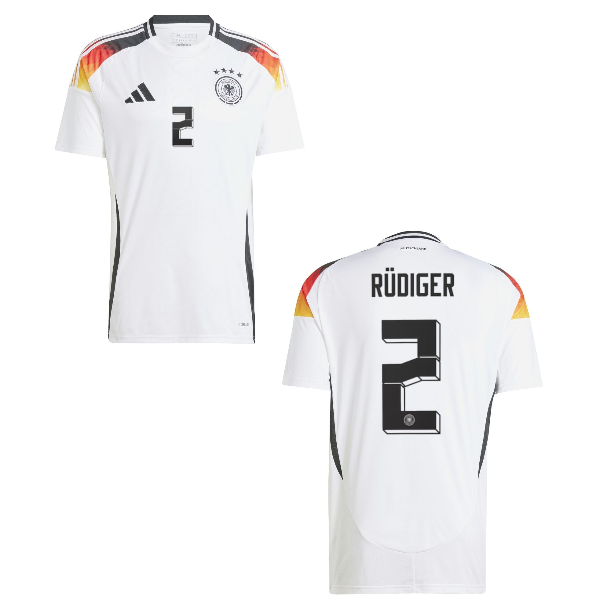 DFB DEUTSCHLAND Trikot Home Authentic Herren EURO 2024 - RÜDIGER 2