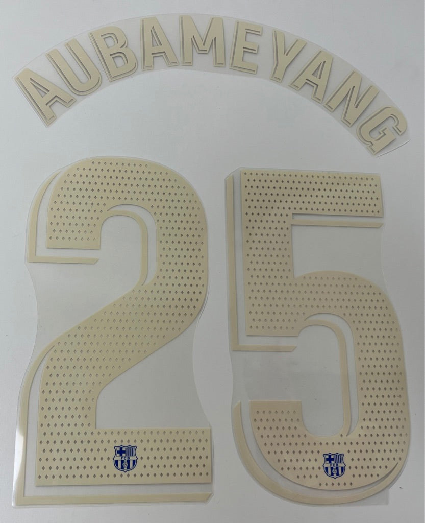 Original FC Barcelona Trikot-Flock 27cm - AUBAMEYANG 25