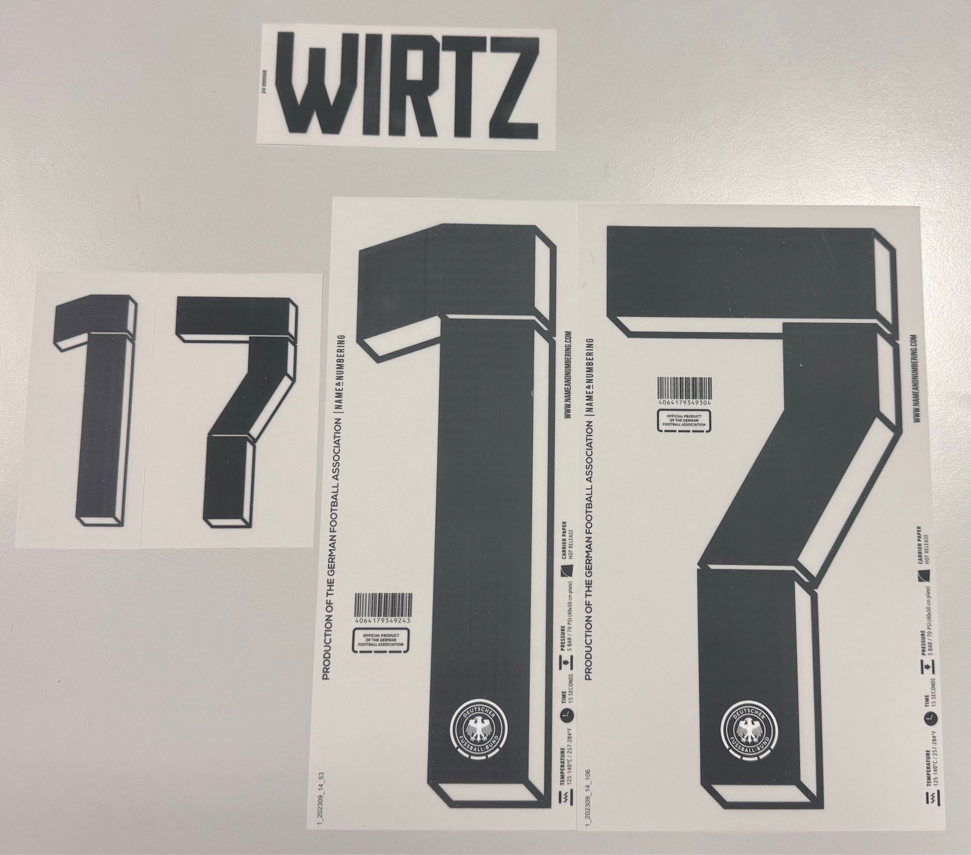 Original EURO 2024 DFB Deutschland Home Trikot-Flock - WIRTZ 17