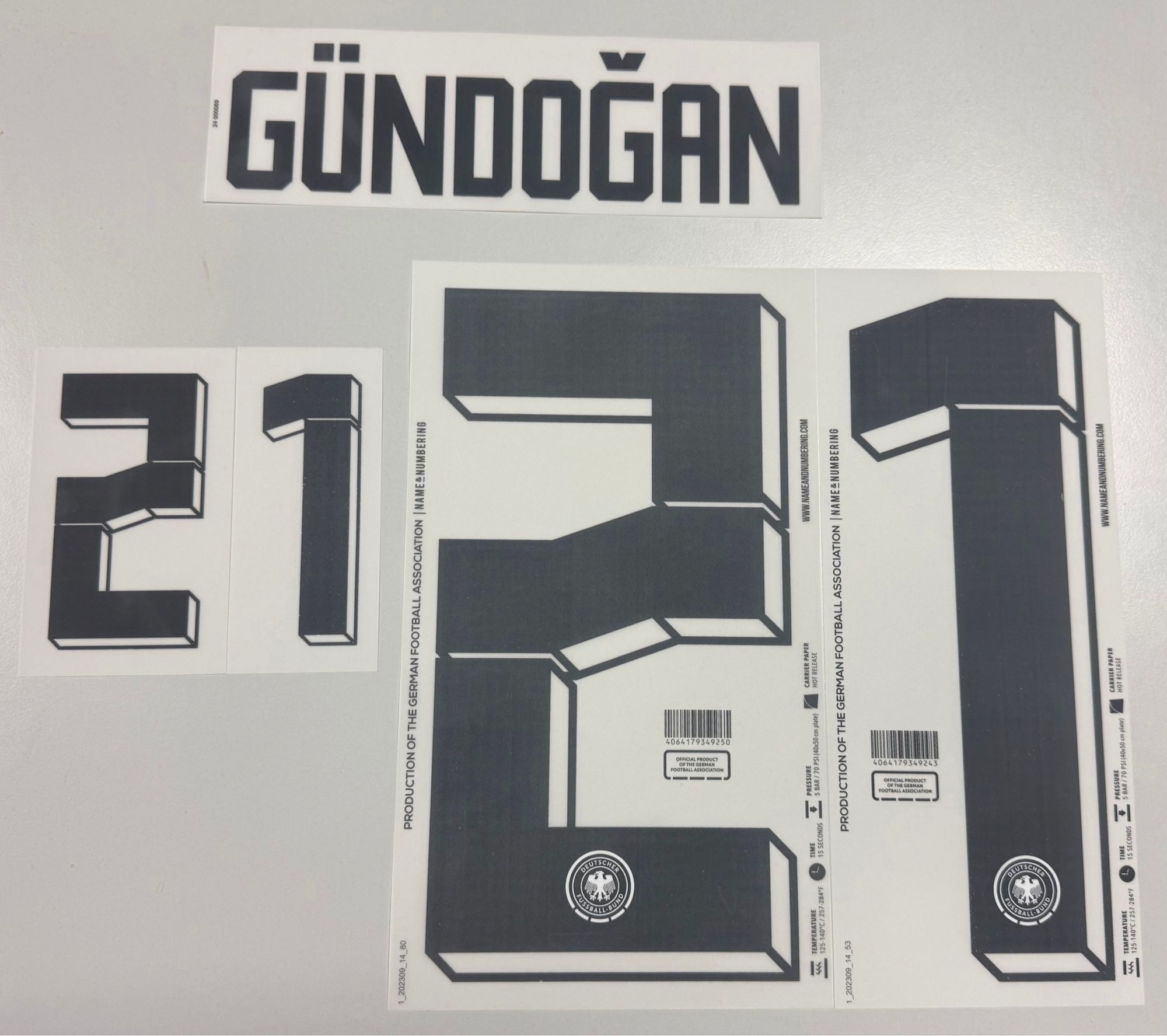 Original EURO 2024 DFB Deutschland Home Trikot-Flock - GÜNDOGAN 21