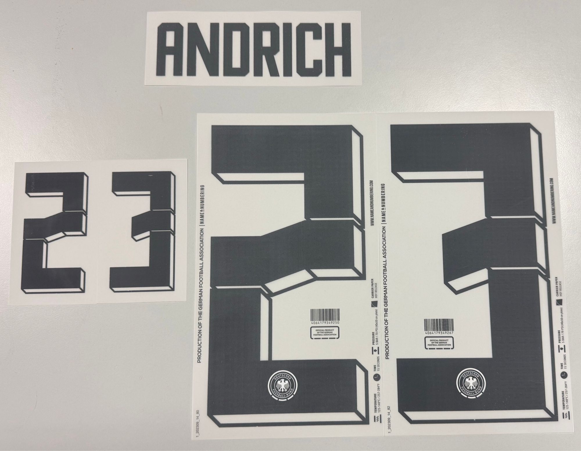 Original EURO 2024 DFB Deutschland Home Trikot-Flock - ANDRICH 23