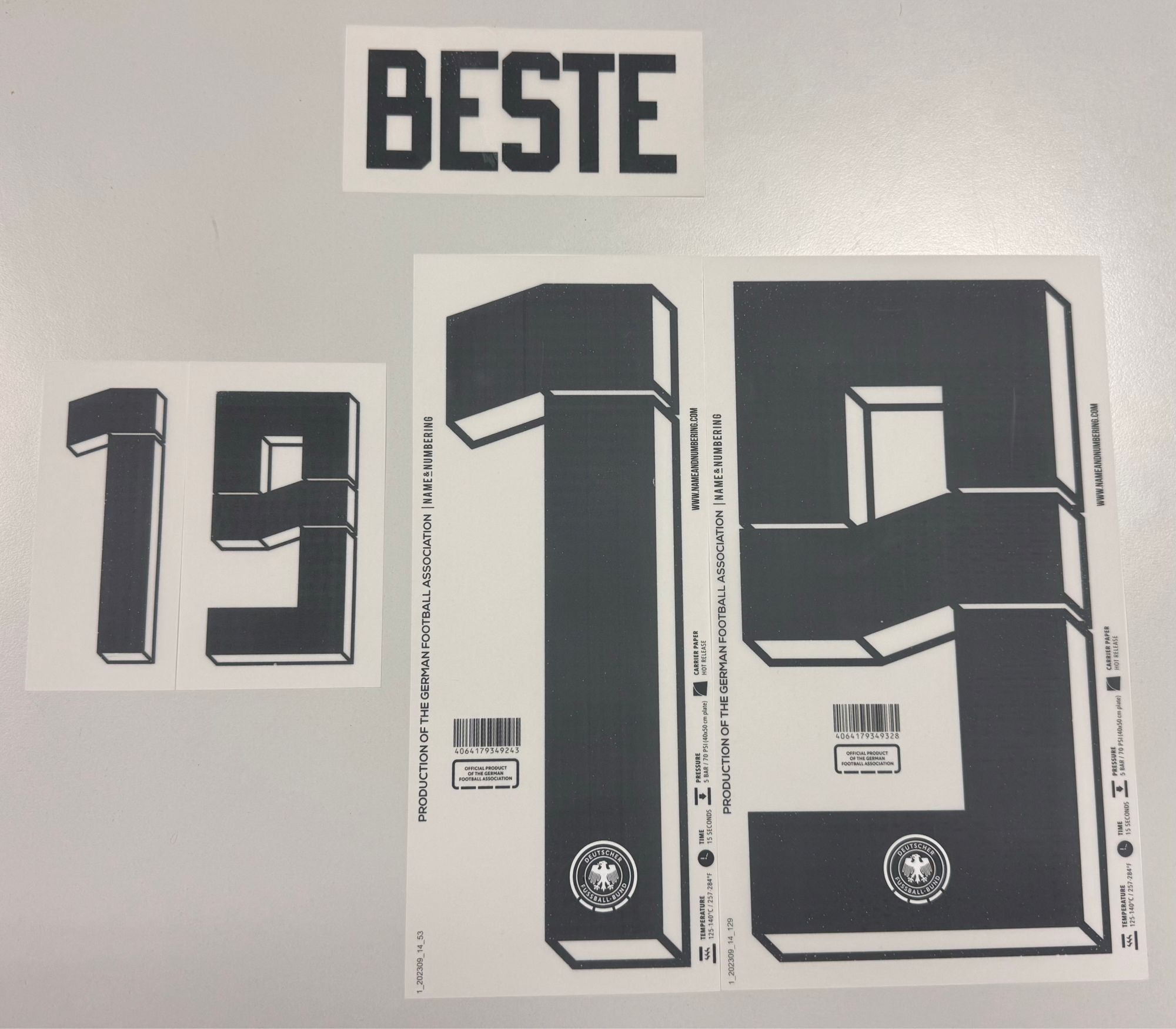 Original EURO 2024 DFB Deutschland Home Trikot-Flock - BESTE 19