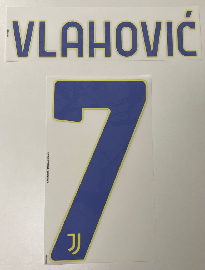 Original Juventus Turin Trikot-Flock 25cm - VLAHOVIC´ 7