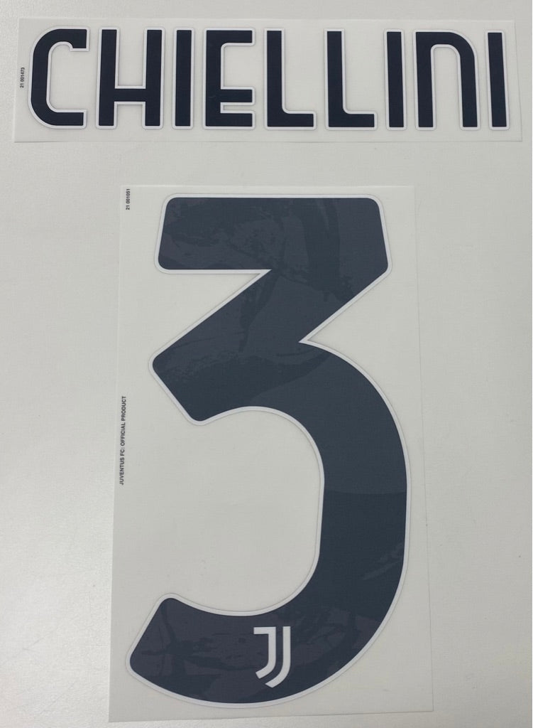 Original Juventus Turin Trikot-Flock 25cm - CHIELLINI 3