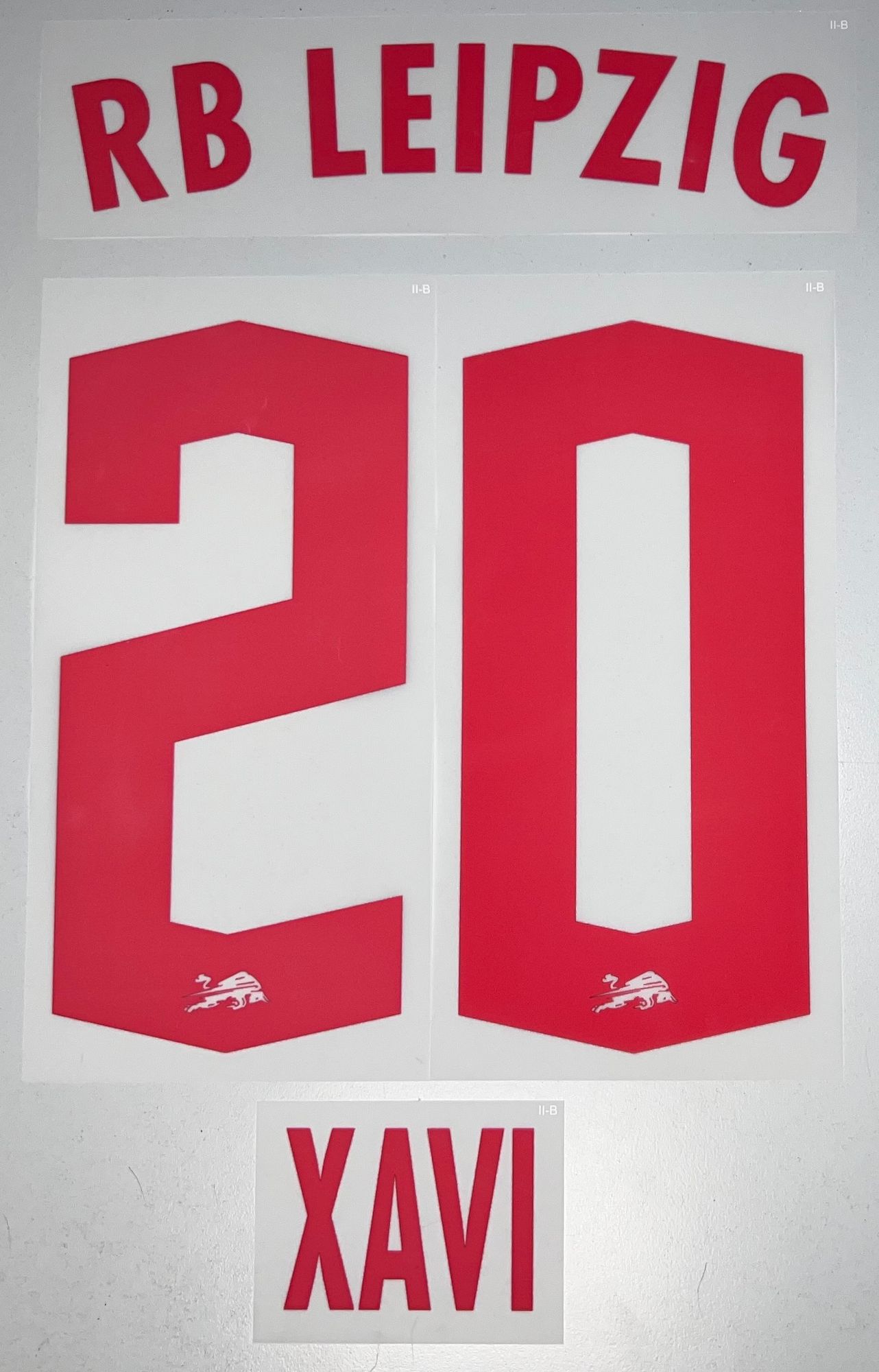 Original RB Leipzig Trikot-Flock 20cm - XAVI 20