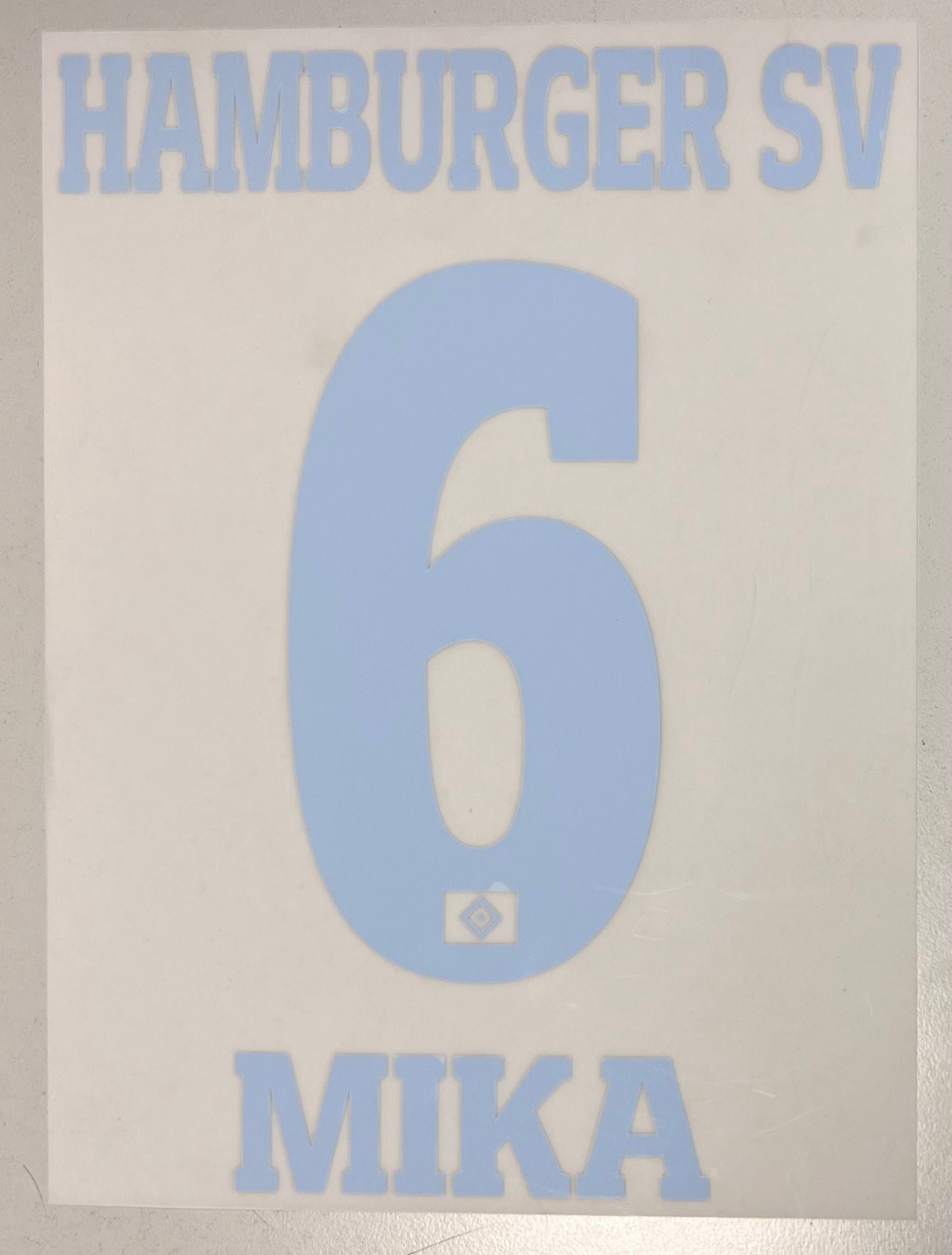 Original Trikot-Flock Hamburger SV 18cm - MIKA 6