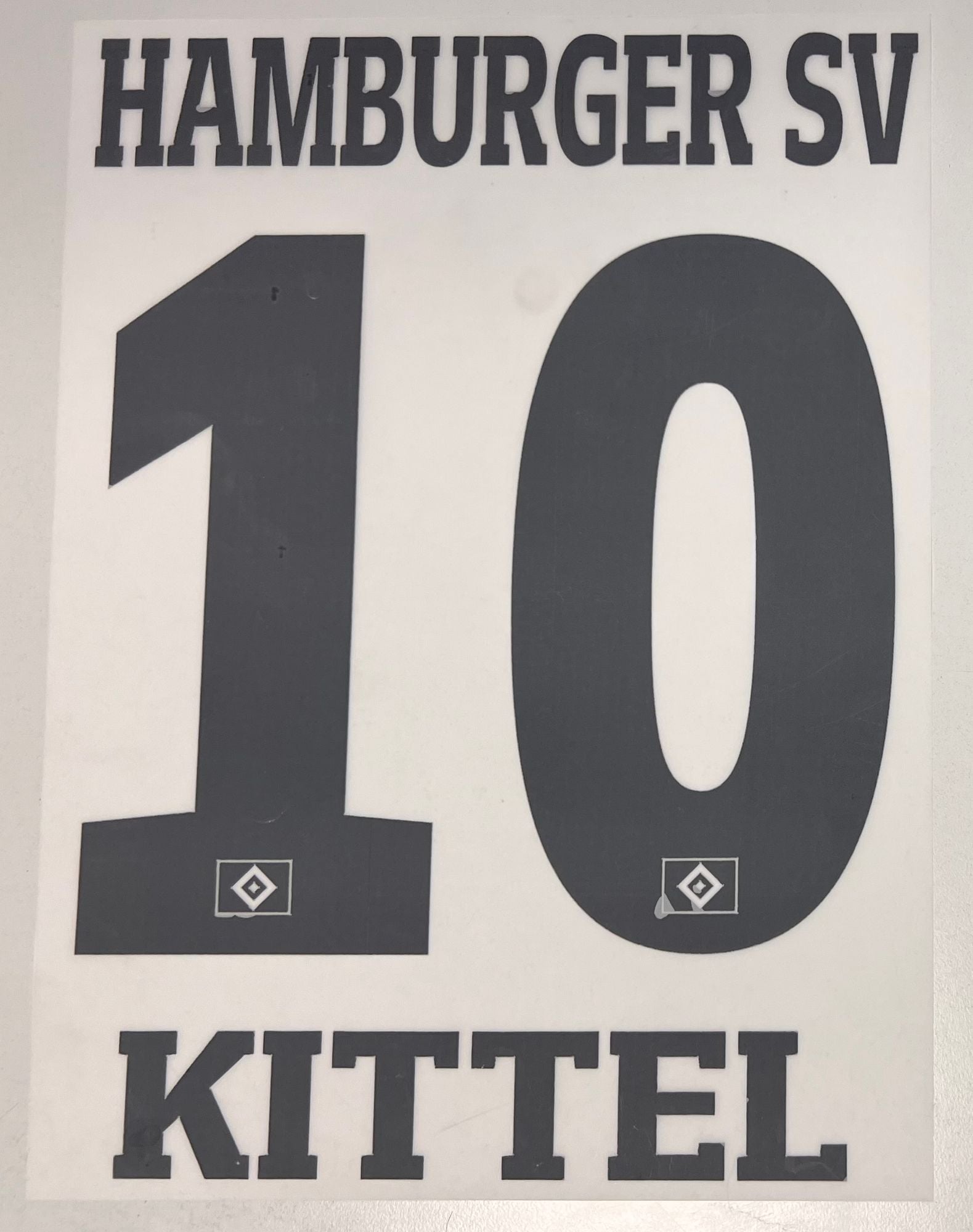 Original Trikot-Flock Hamburger SV 18cm - KITTEL 10