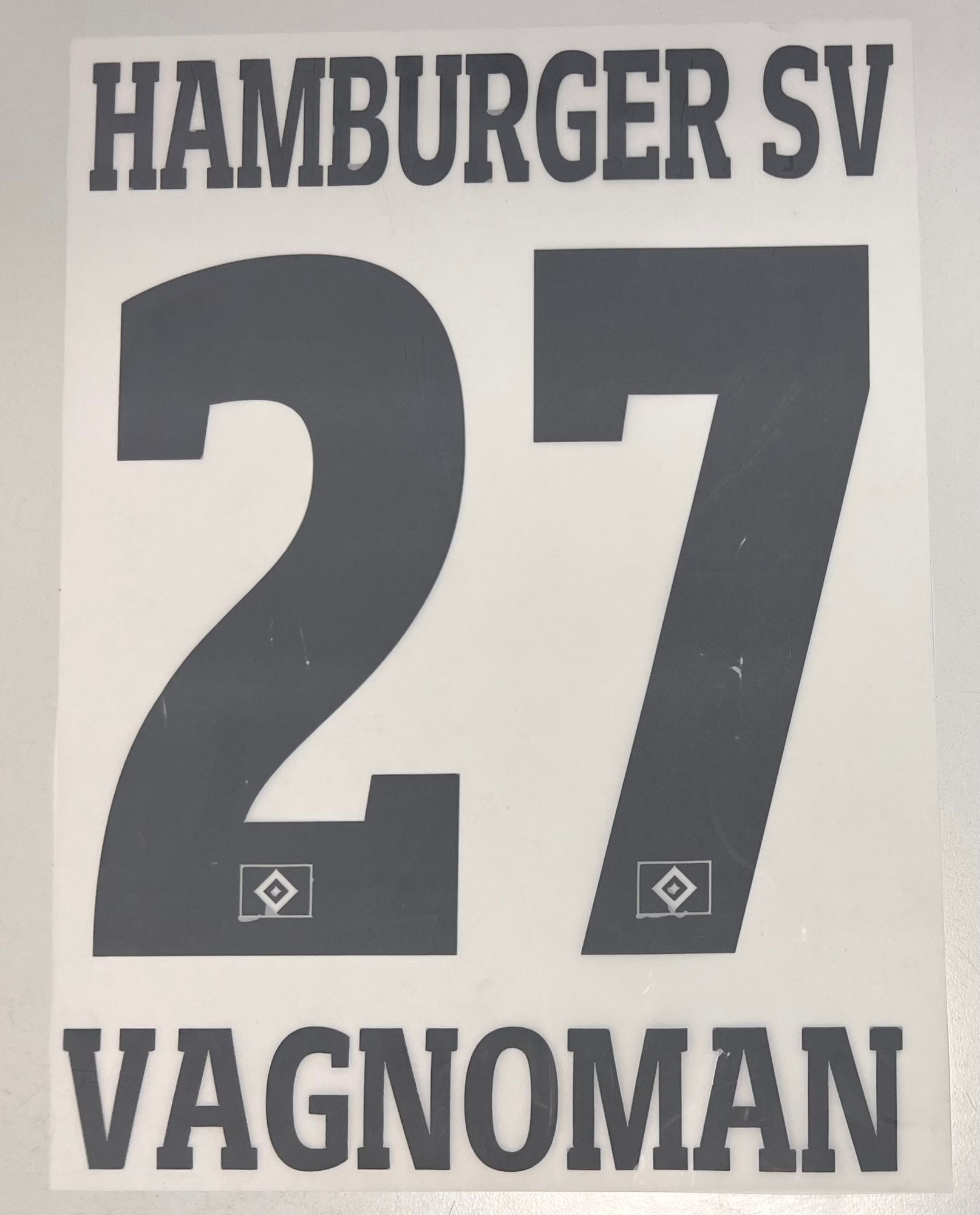 Original Trikot-Flock Hamburger SV 26cm - VAGNOMAN 27