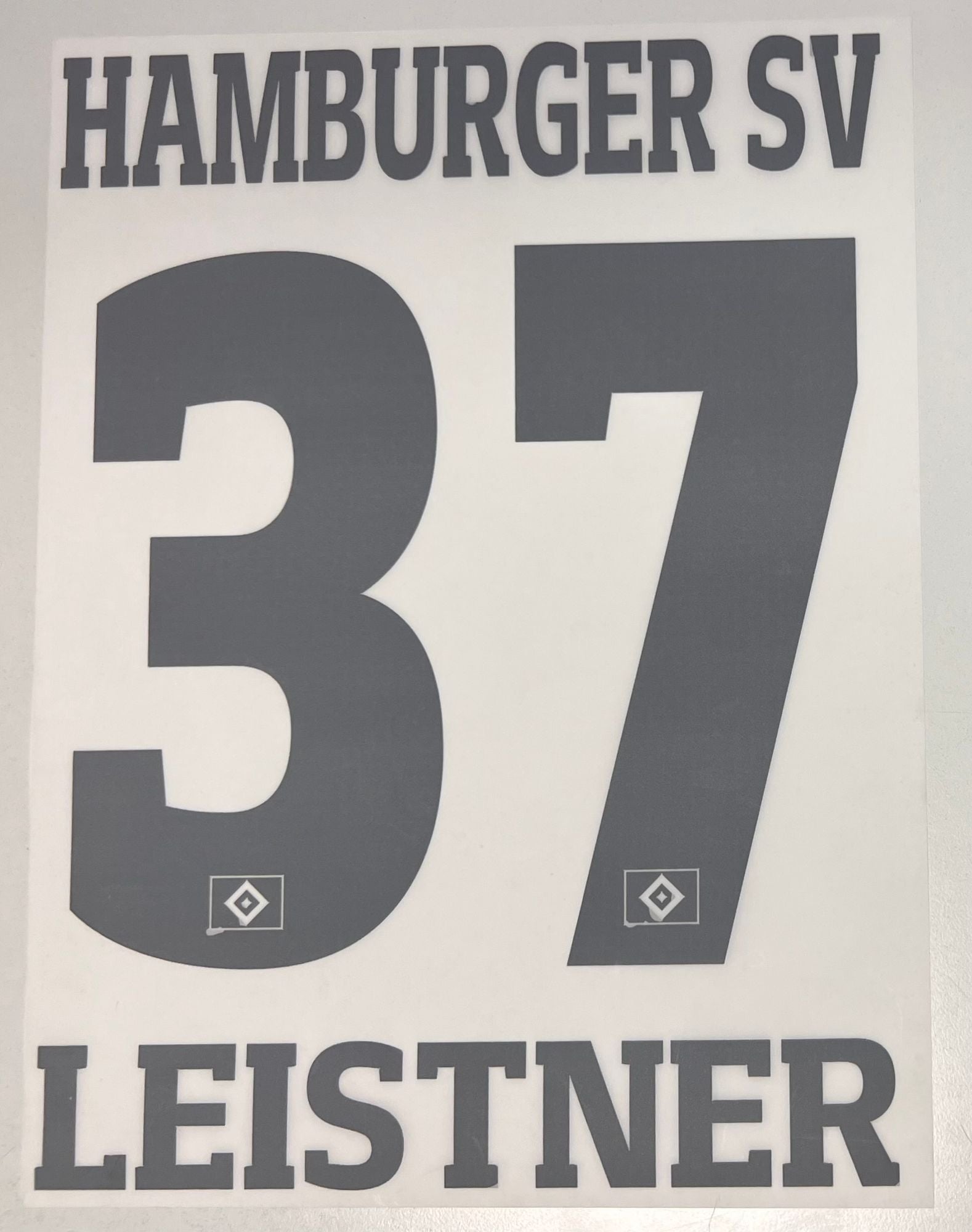 Original Trikot-Flock Hamburger SV 26cm - LEISTNER 37