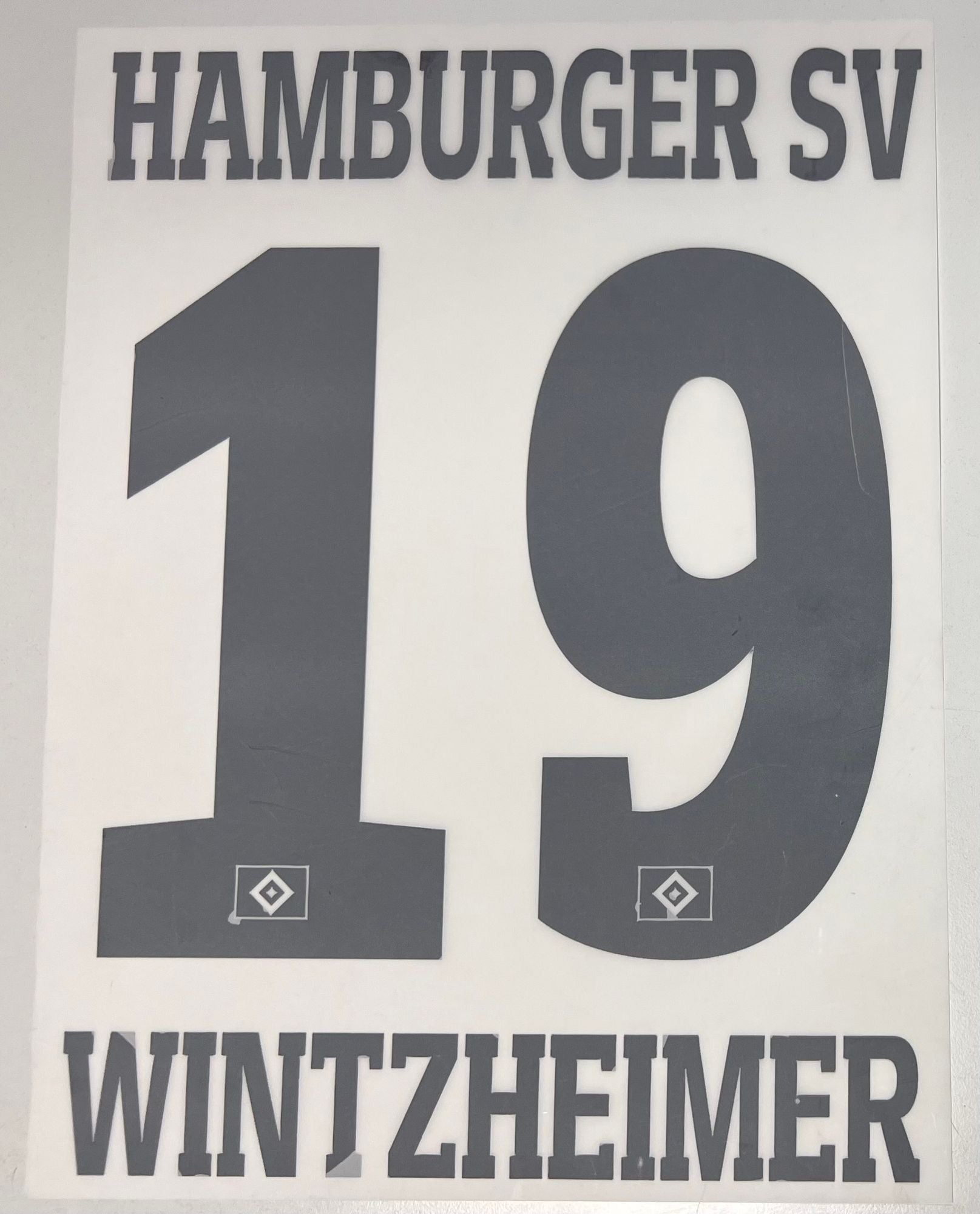 Original Trikot-Flock Hamburger SV 26cm - WINTZHEIMER 19