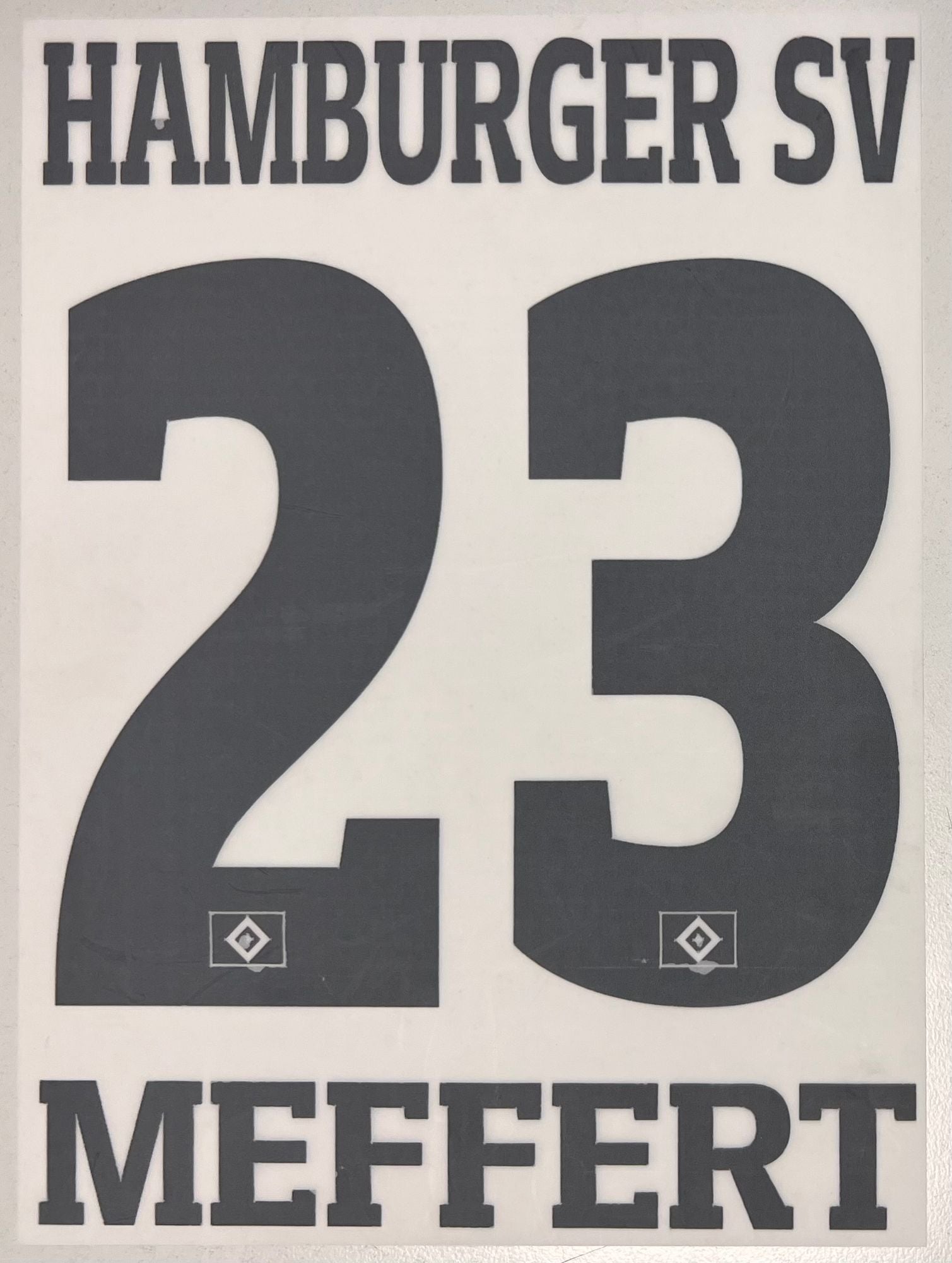 Original Trikot-Flock Hamburger SV 18cm - MEFFERT 23