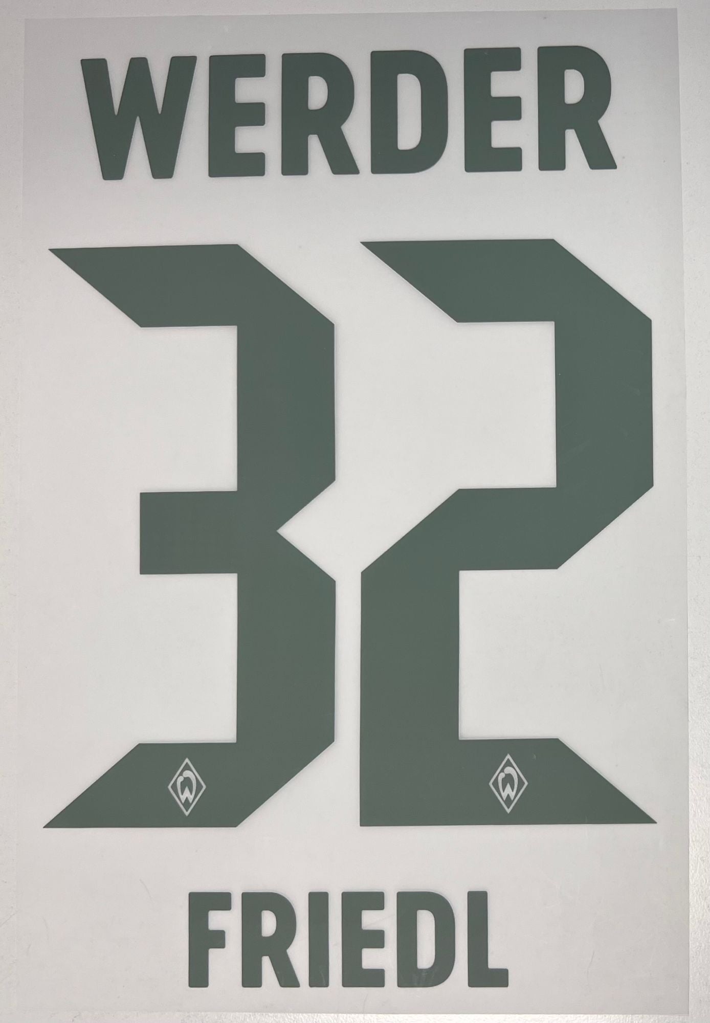 Original Trikot-Flock SV Werder Bremen 25cm - FRIEDL 32