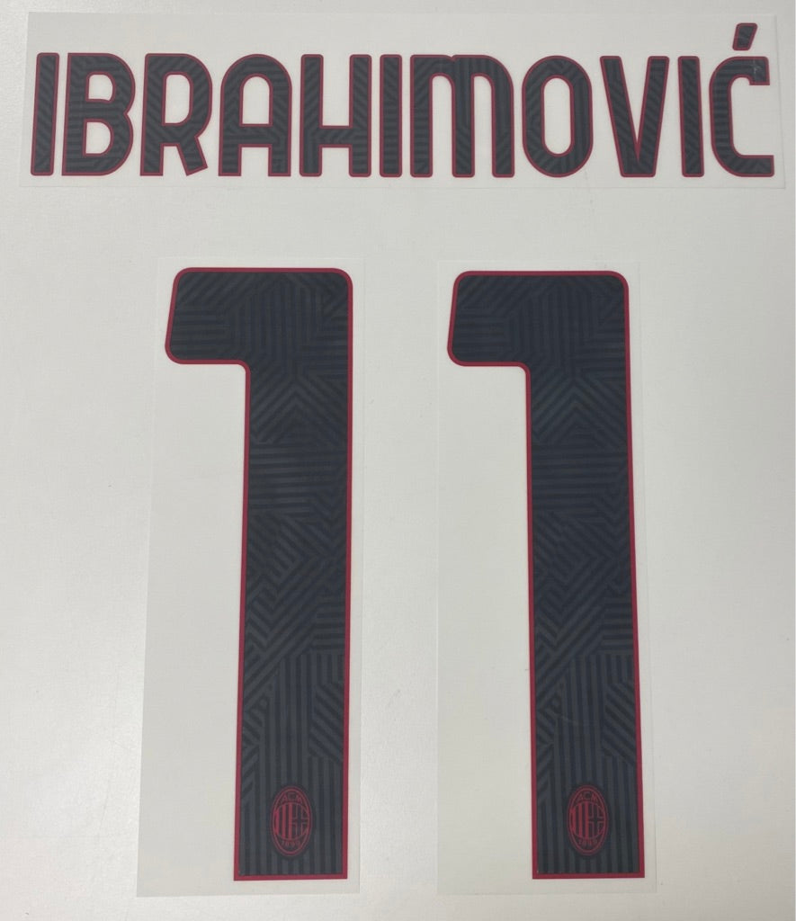 Original AC Mailand Trikot-Flock 20cm - IBRAHIMOVIC 11